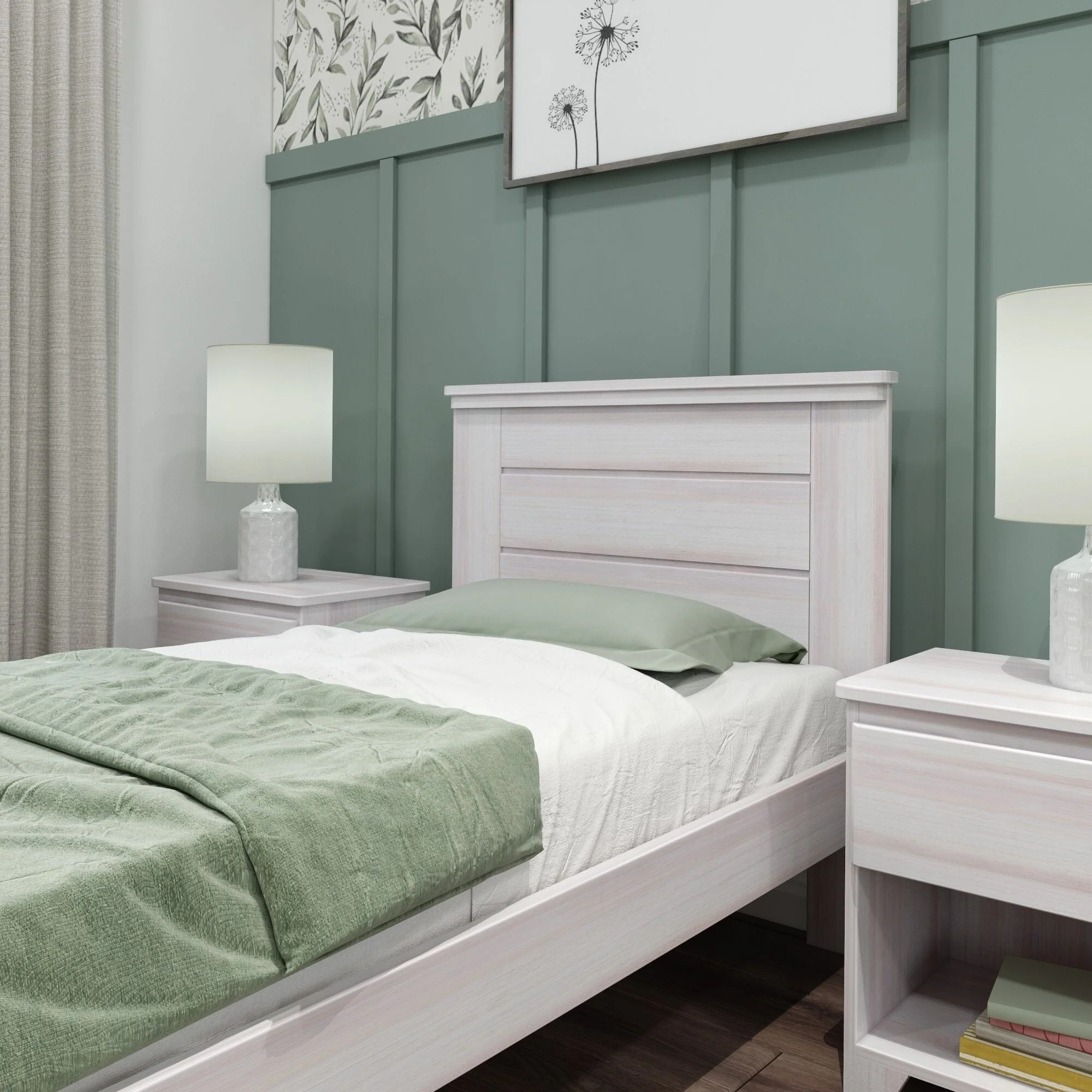 Modern Farmhouse Twin Panel Bed - Image 7