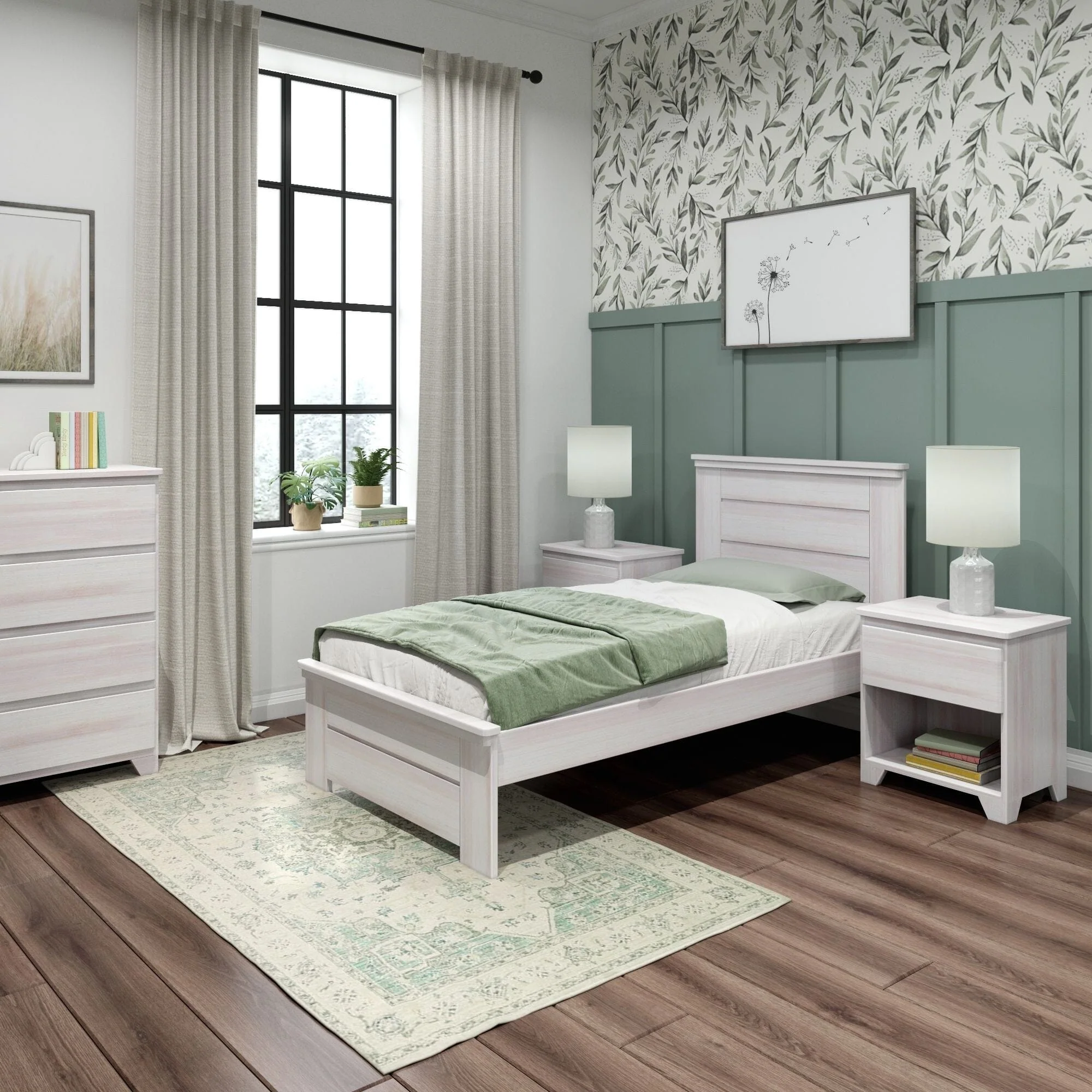 Modern Farmhouse Twin Panel Bed - Image 9