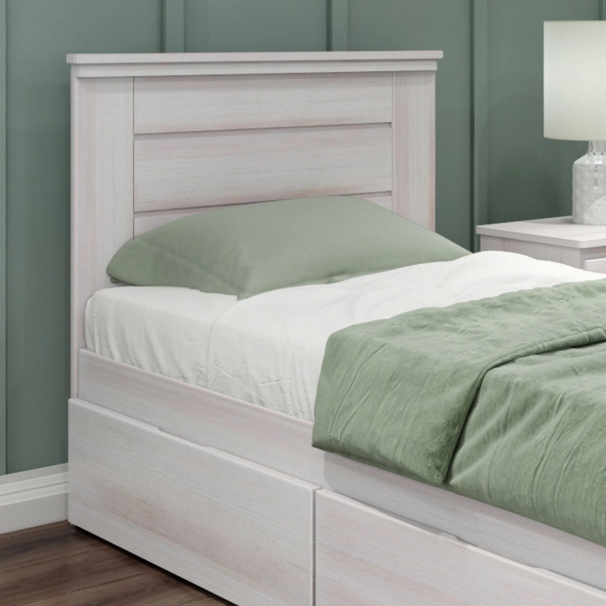 Modern Farmhouse Twin Panel Bed With Storage Drawers - Image 7