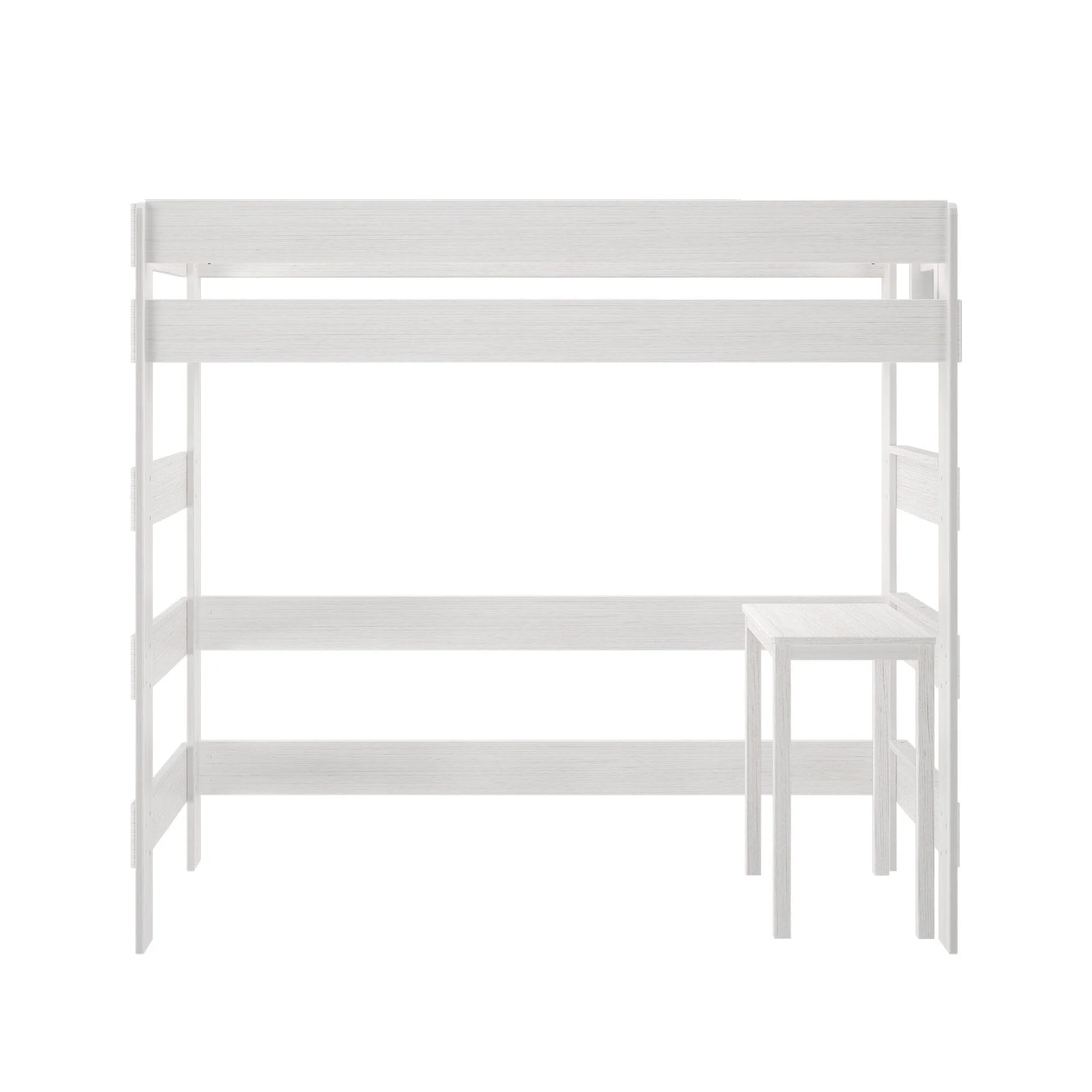 Modern Farmhouse Twin Loft Bed With Desk - Image 3