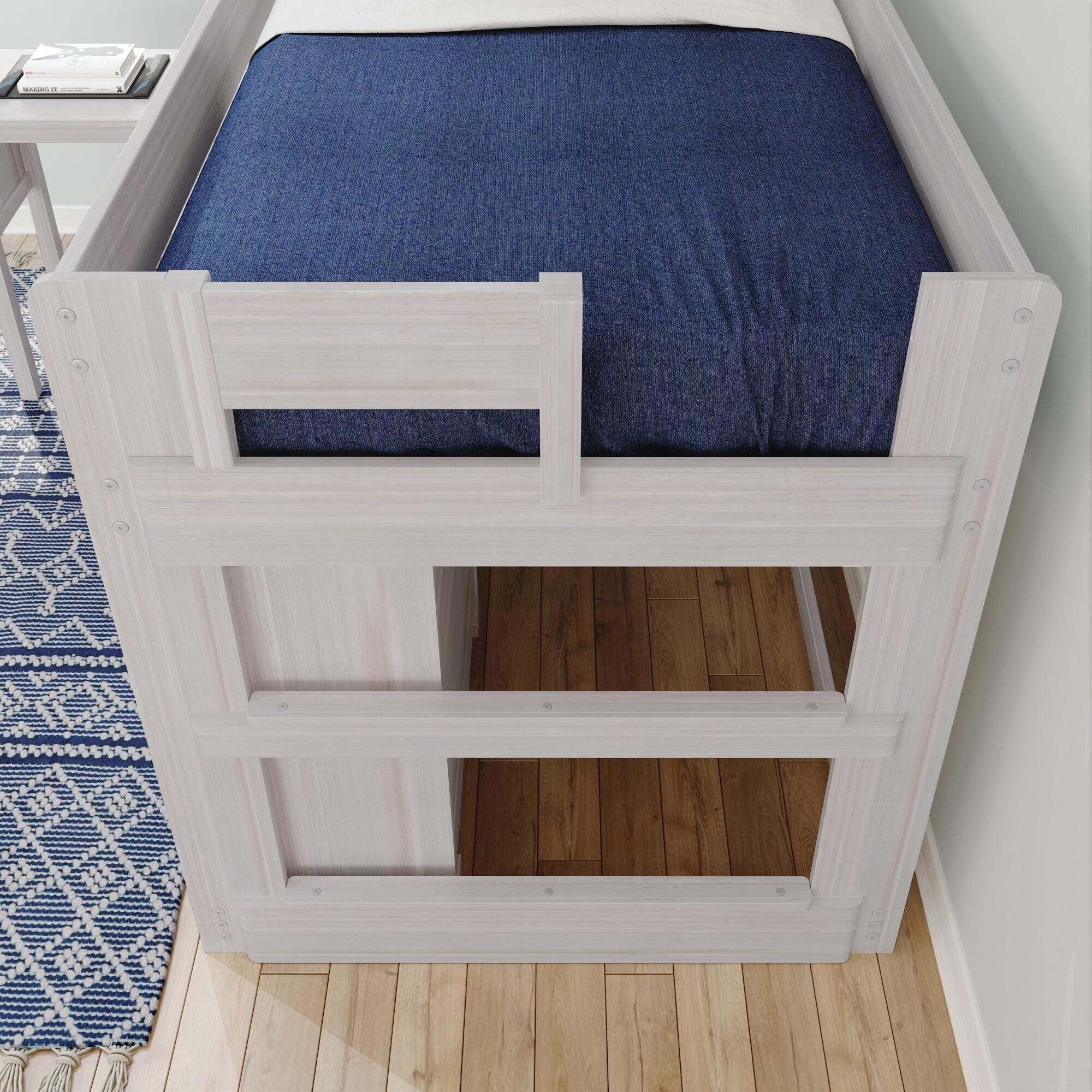 Modern Farmhouse Twin Low Loft Bed With Desk & Storage - Image 17