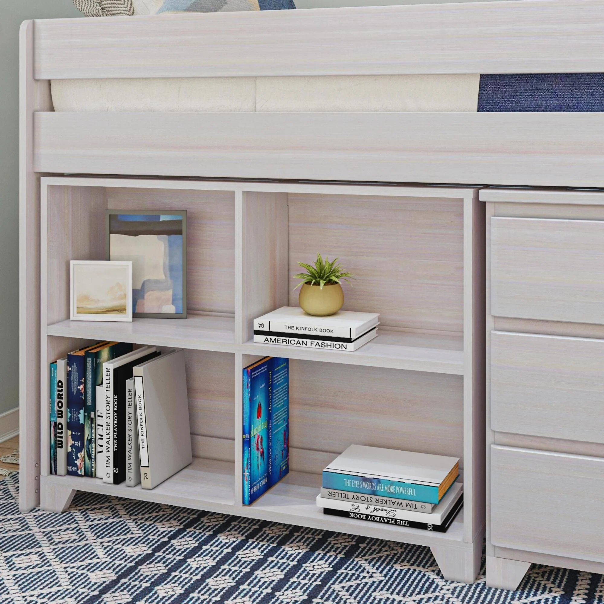 Modern Farmhouse Twin Low Loft Bed With Storage - Image 10