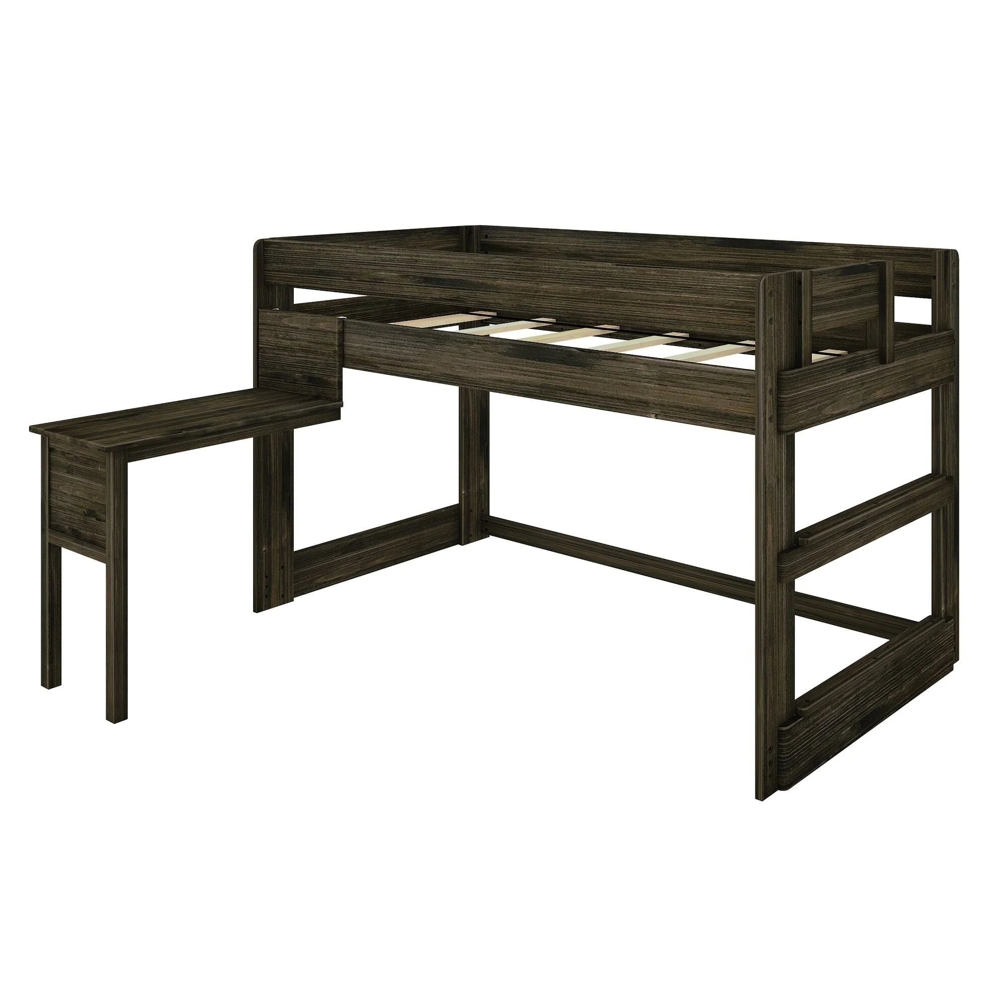 Modern Farmhouse Twin Low Loft Bed With Desk - Image 7