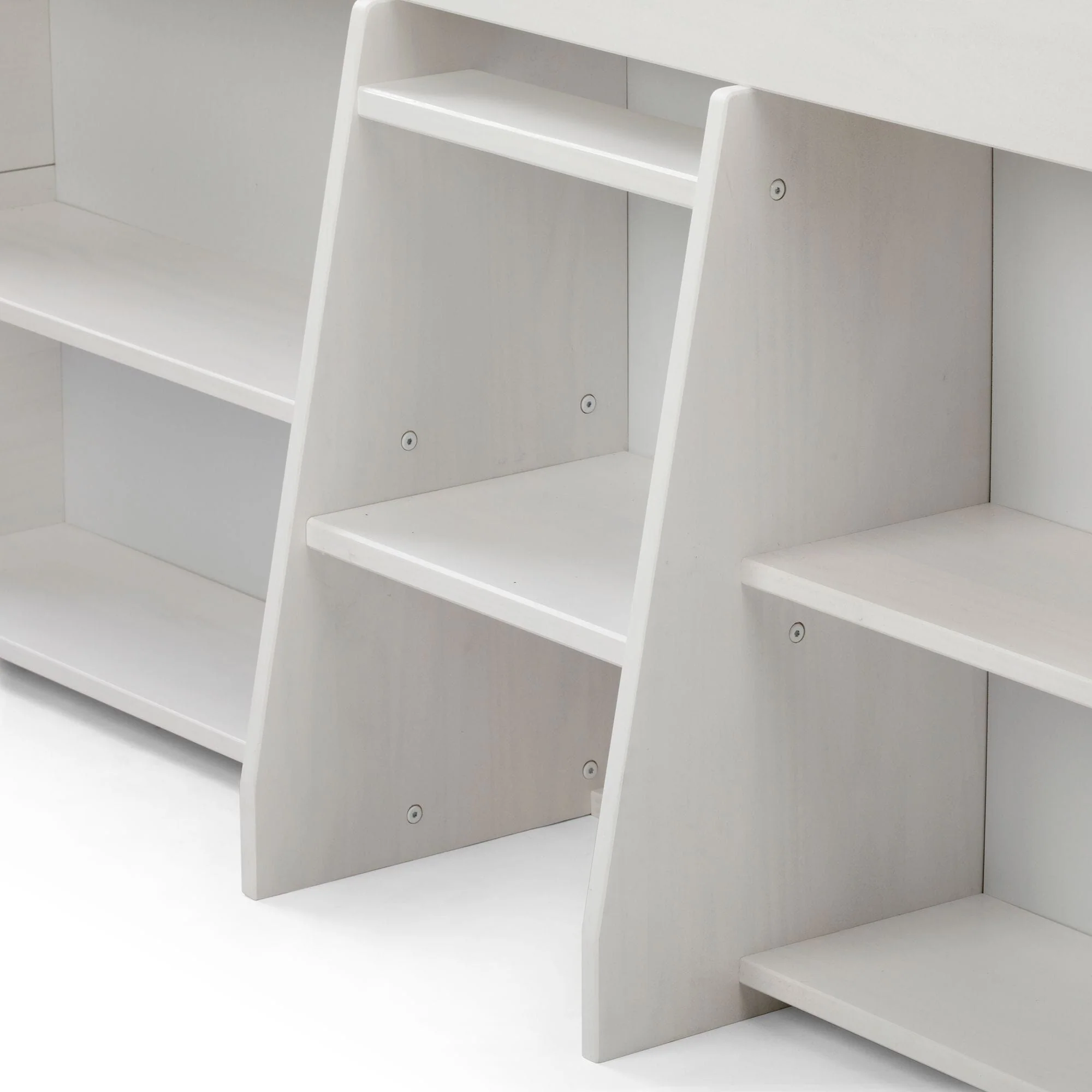 Modern Farmhouse Twin Low Loft Bed With Bookcases - Image 18