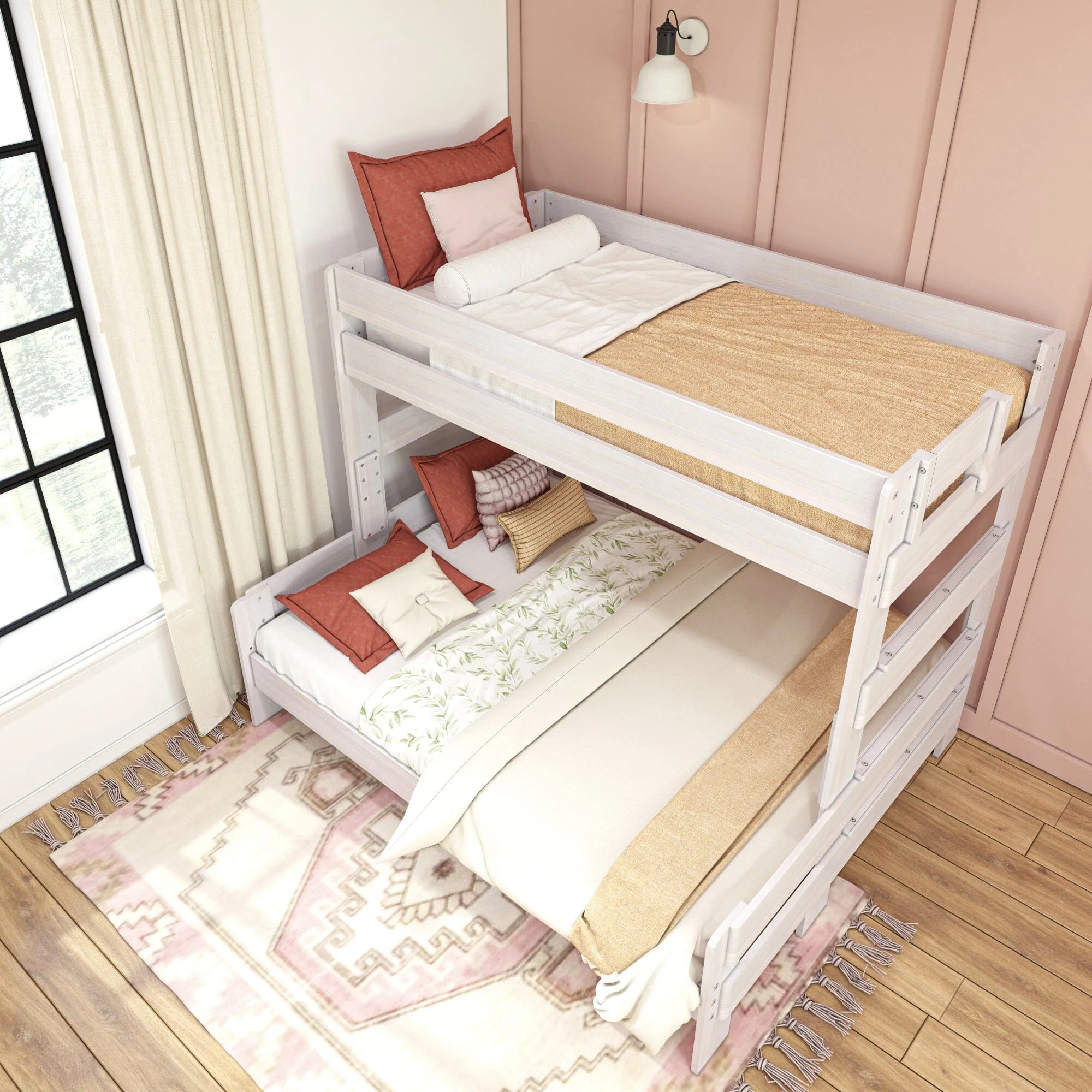 Modern Farmhouse Twin XL Over Queen Bunk Bed - Image 21