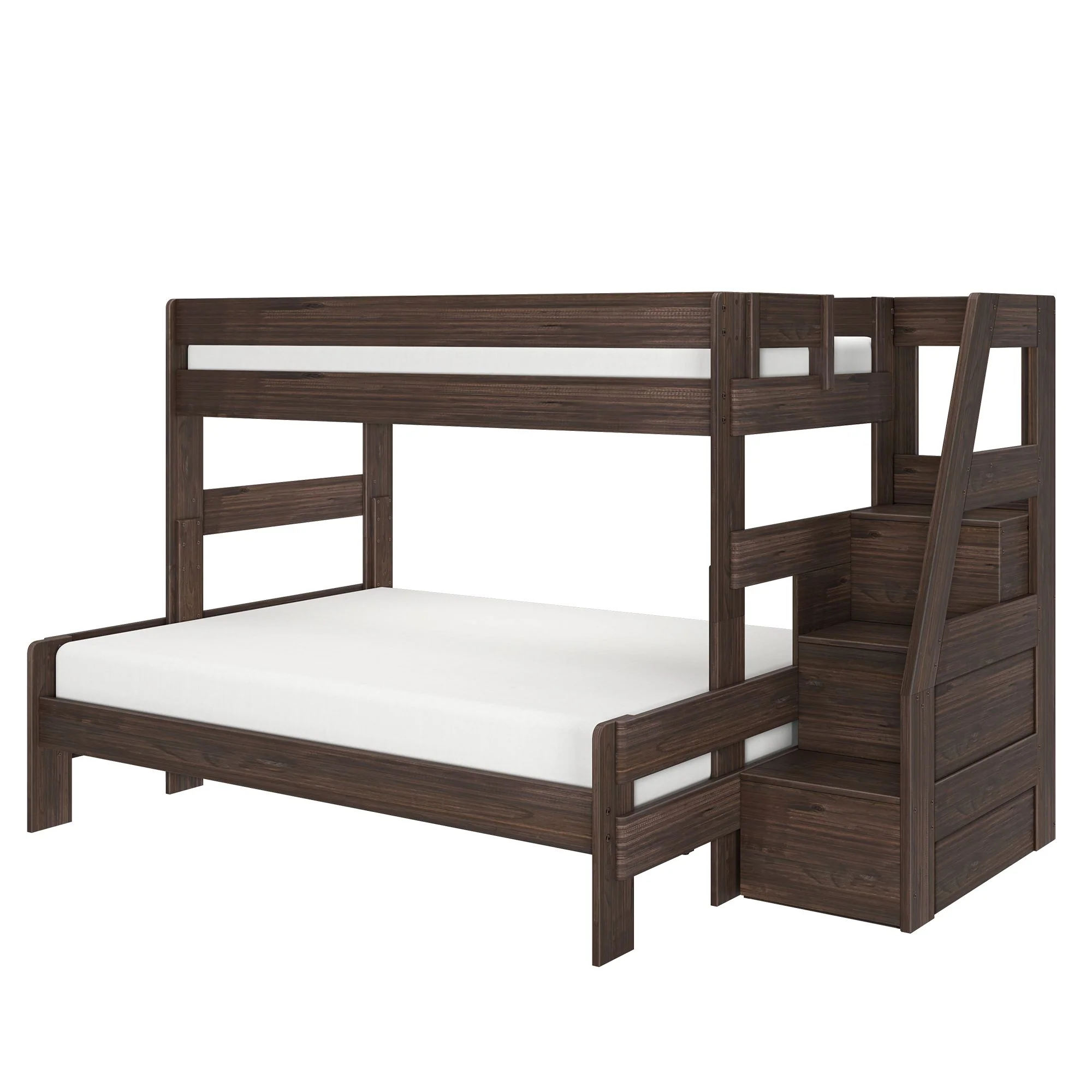 Modern Farmhouse Twin XL Over Queen Bunk Bed With Stairs - Image 11
