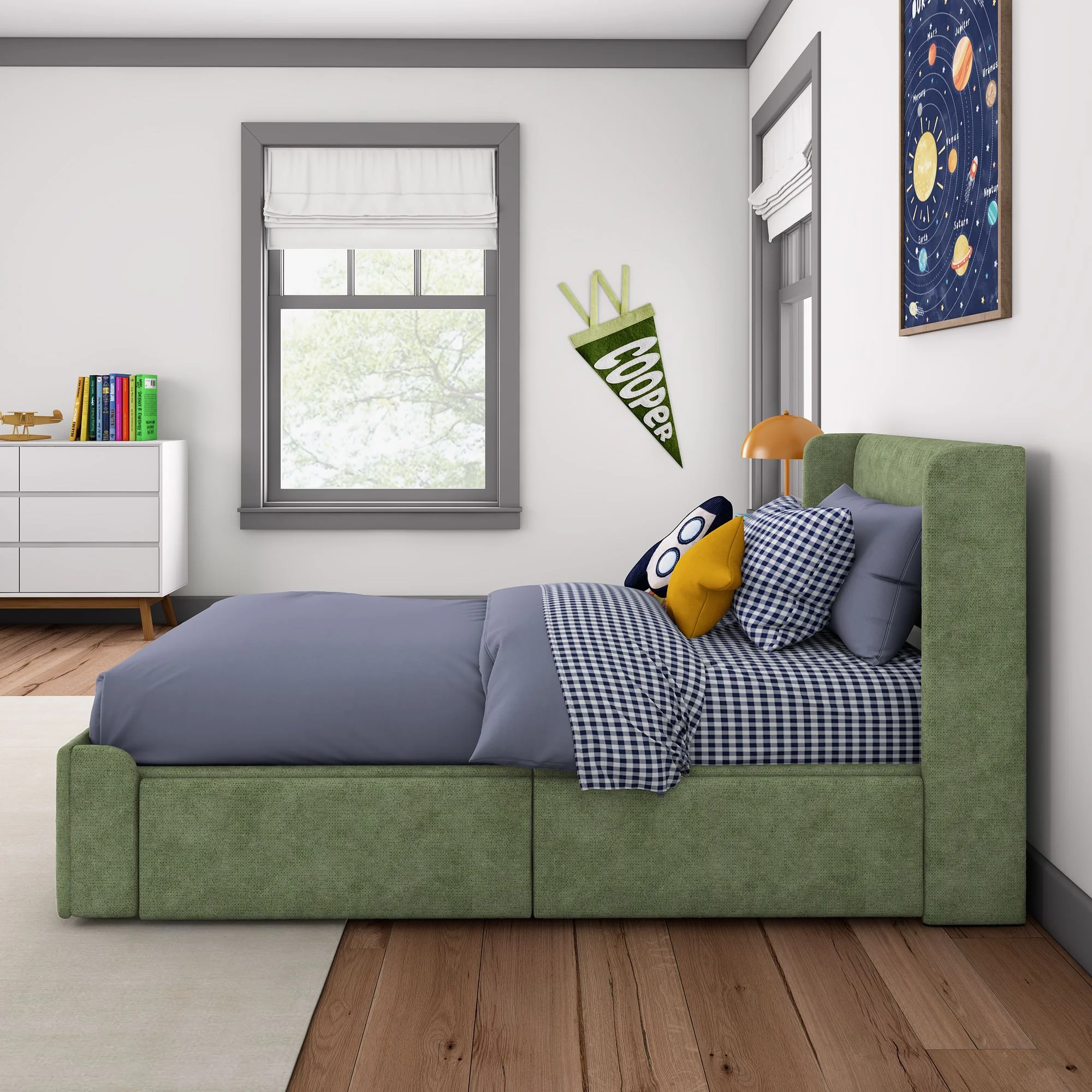 Nicholas Upholstered Twin Bed - Image 35