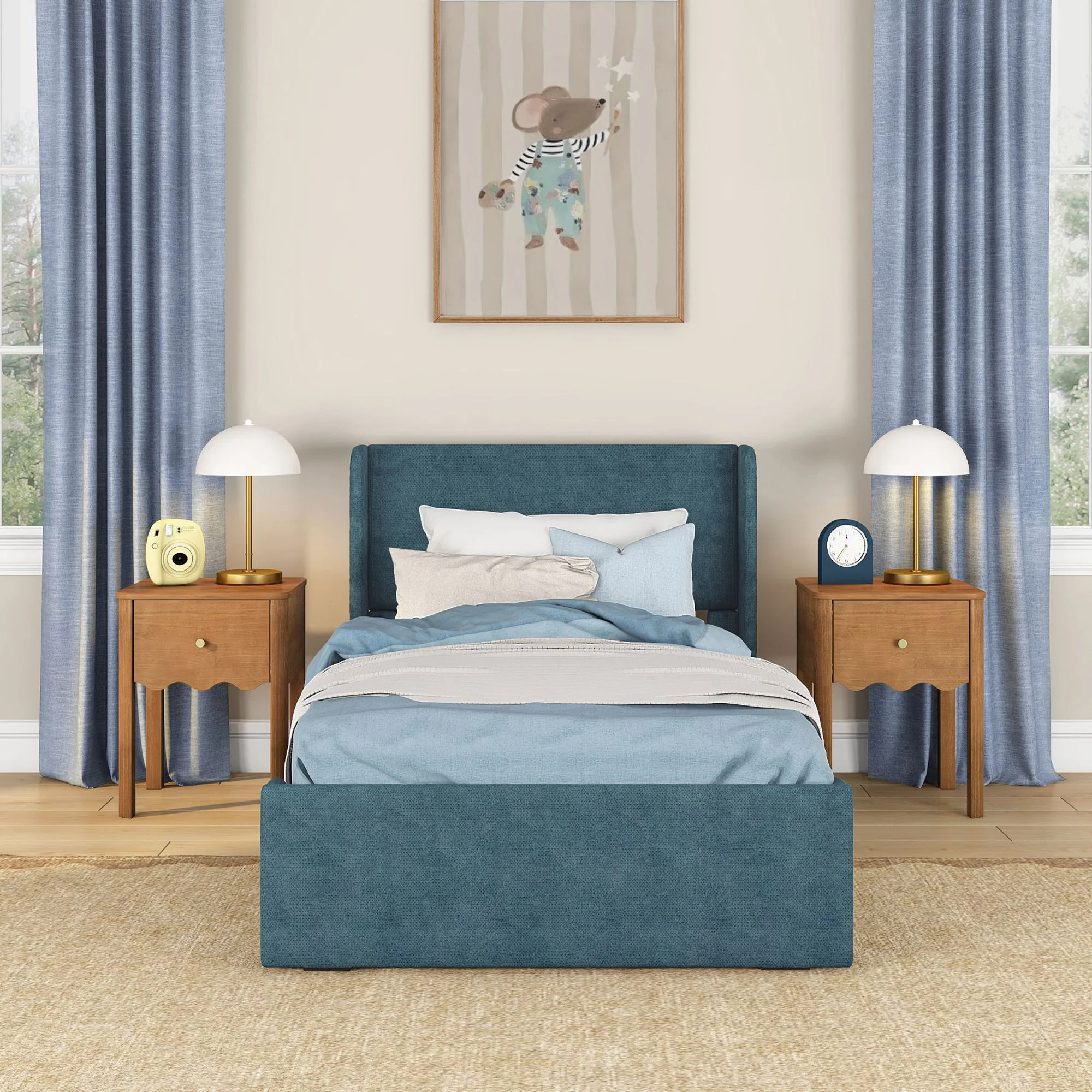 Nicholas Upholstered Twin Bed - Image 45