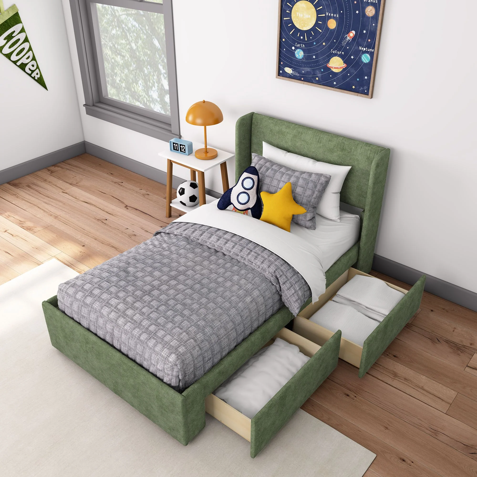 Nicholas Upholstered Twin Bed - Image 47