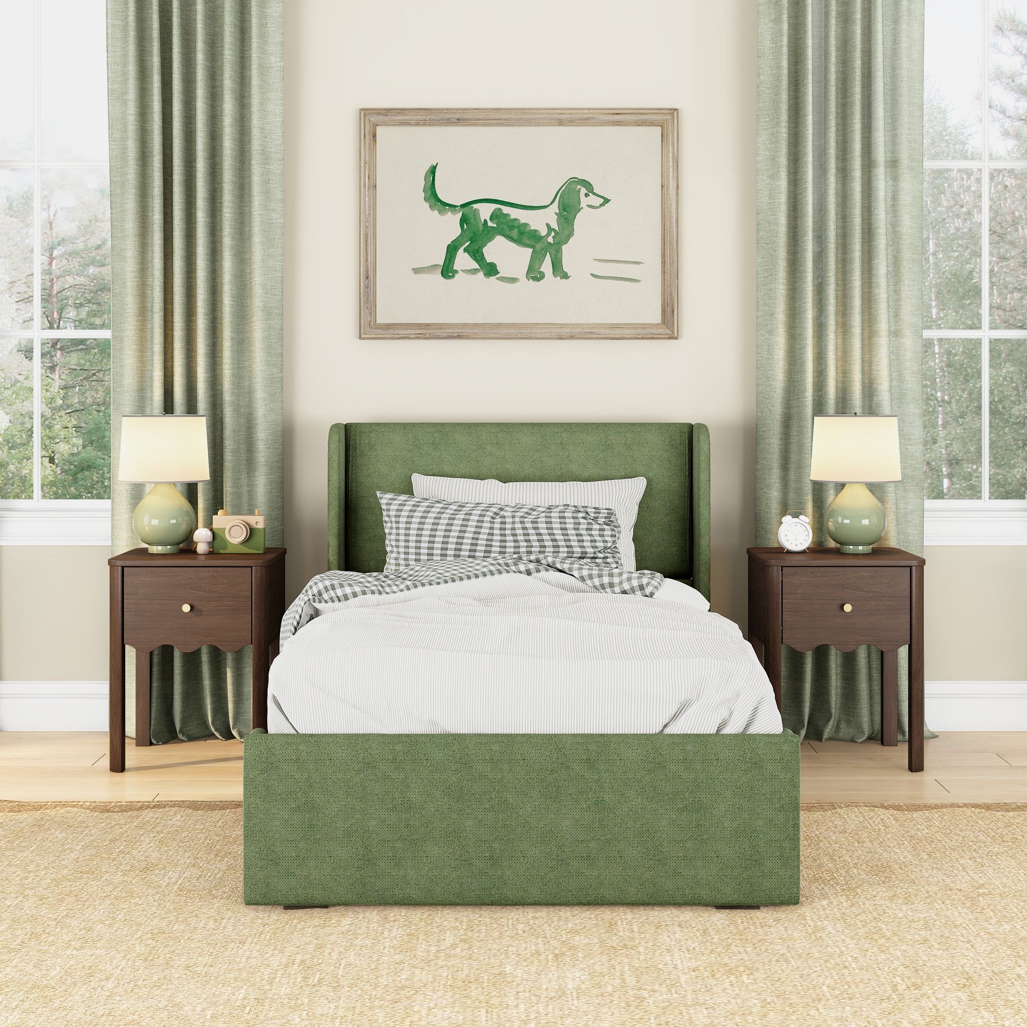 Nicholas Upholstered Twin Bed - Image 50