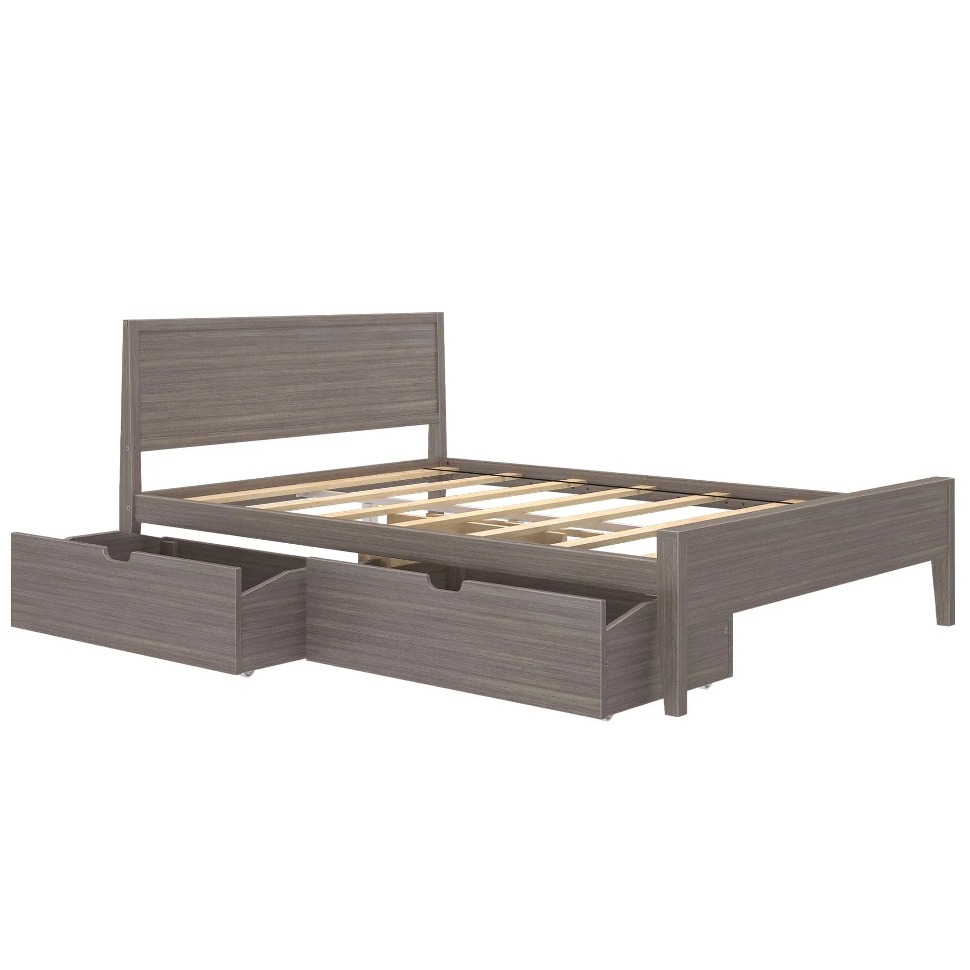 Queen Panel Bed With Storage Drawers - Image 5