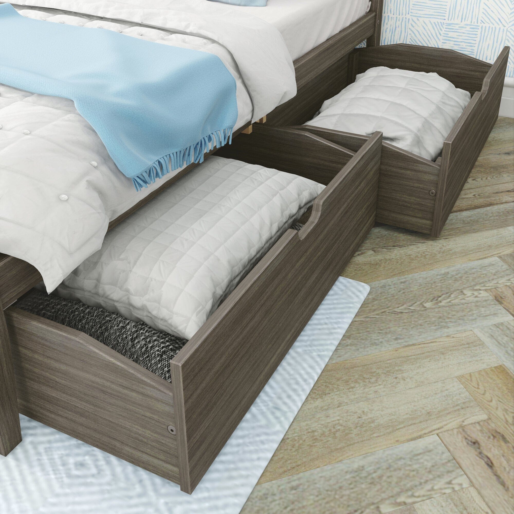 Queen Panel Bed With Storage Drawers - Image 9