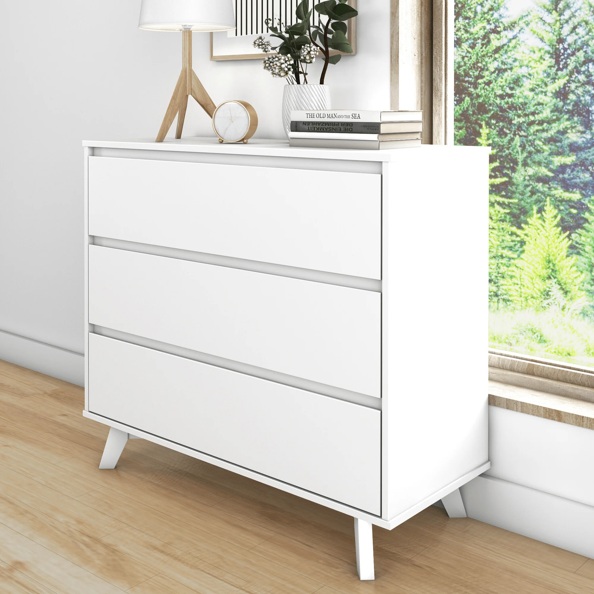Scandinavian 3-Drawer Dresser - Image 7