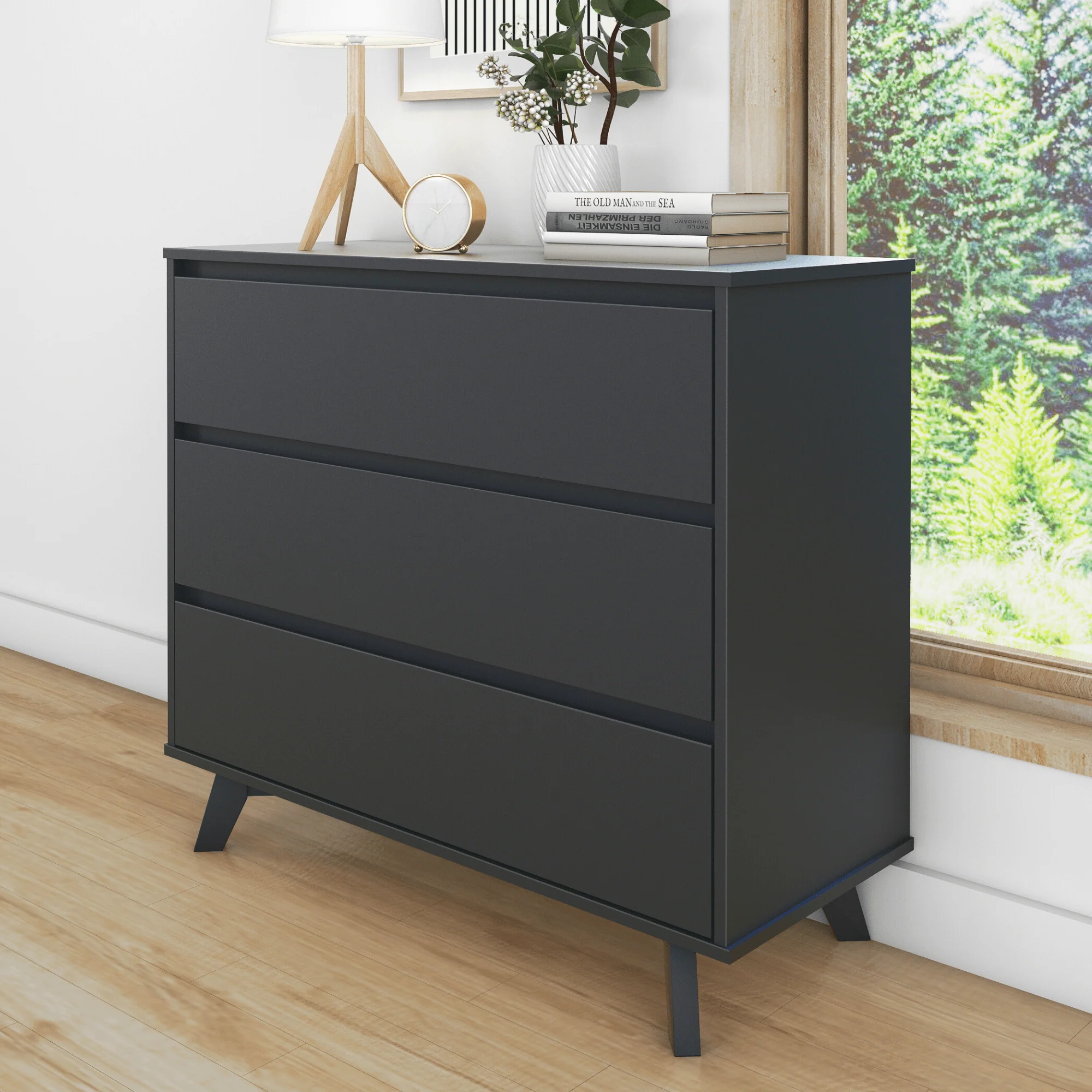 Scandinavian 3-Drawer Dresser - Image 9