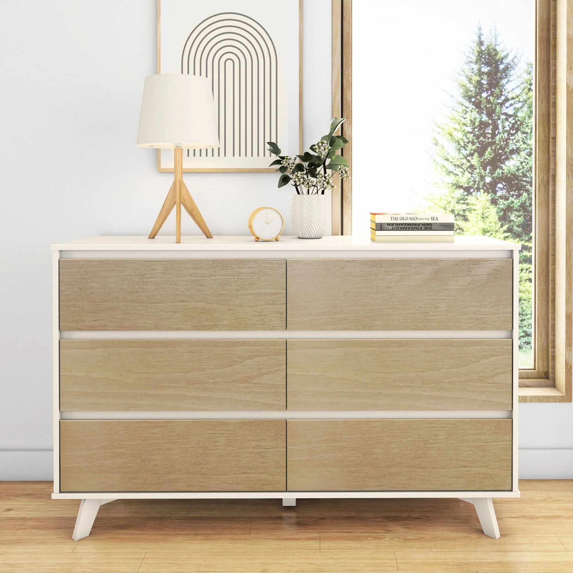 Scandinavian 6-Drawer Dresser - Image 11