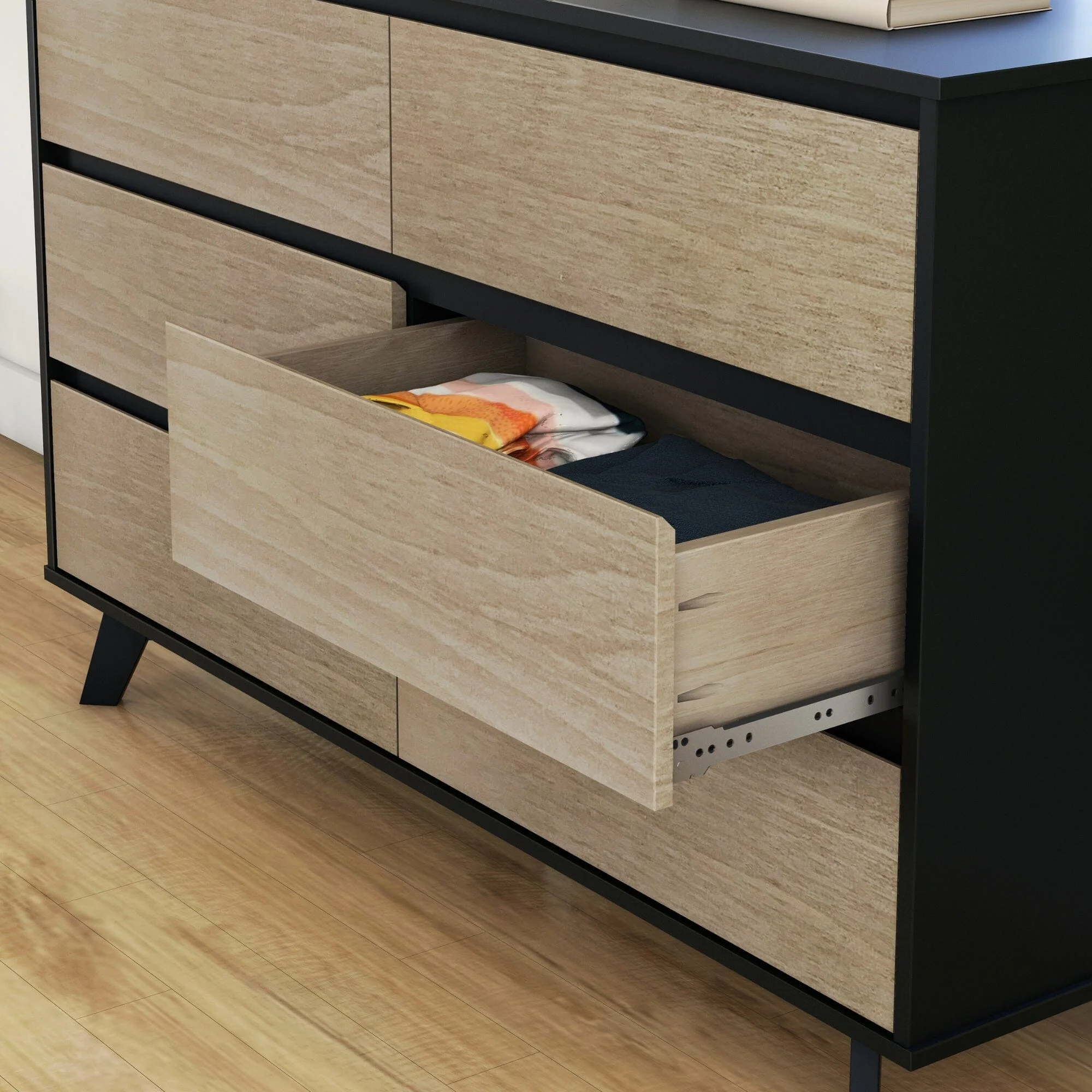 Scandinavian 6-Drawer Dresser - Image 12