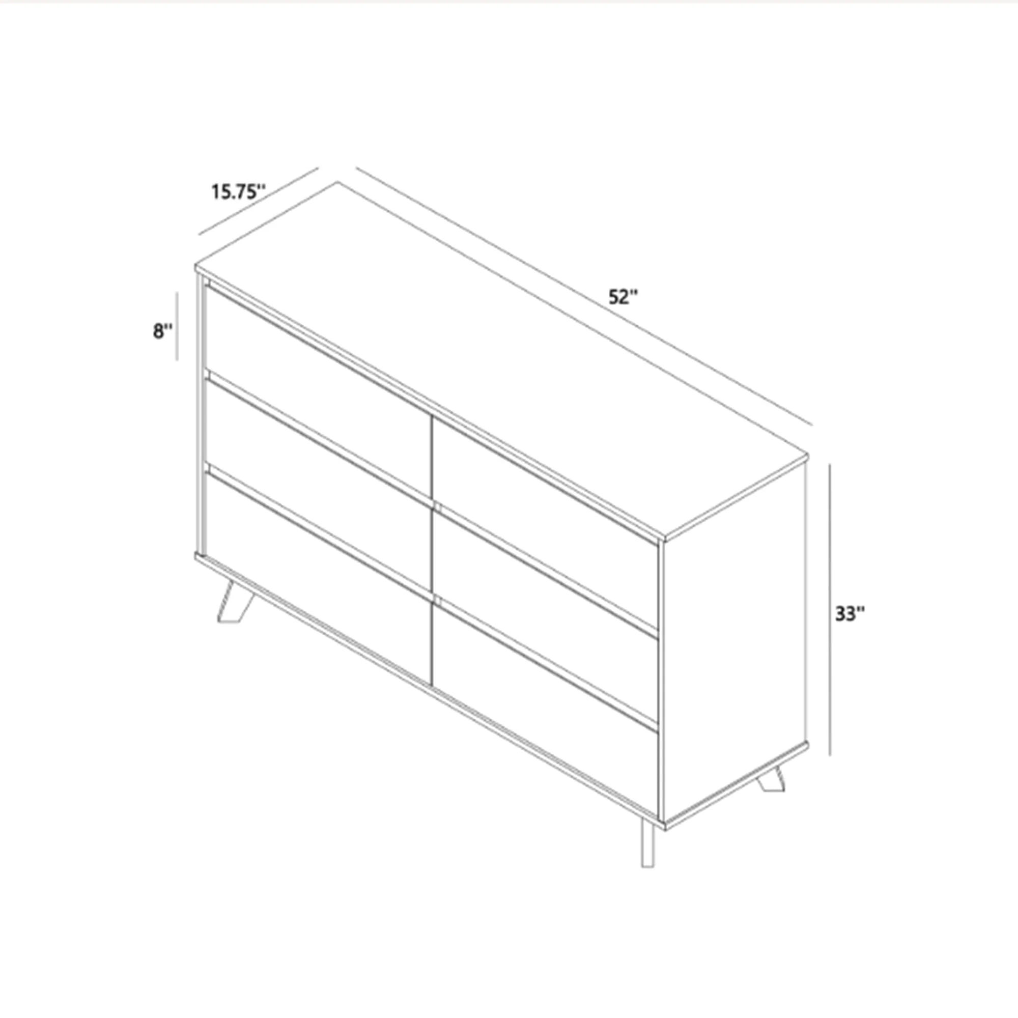 Scandinavian 6-Drawer Dresser - Image 50