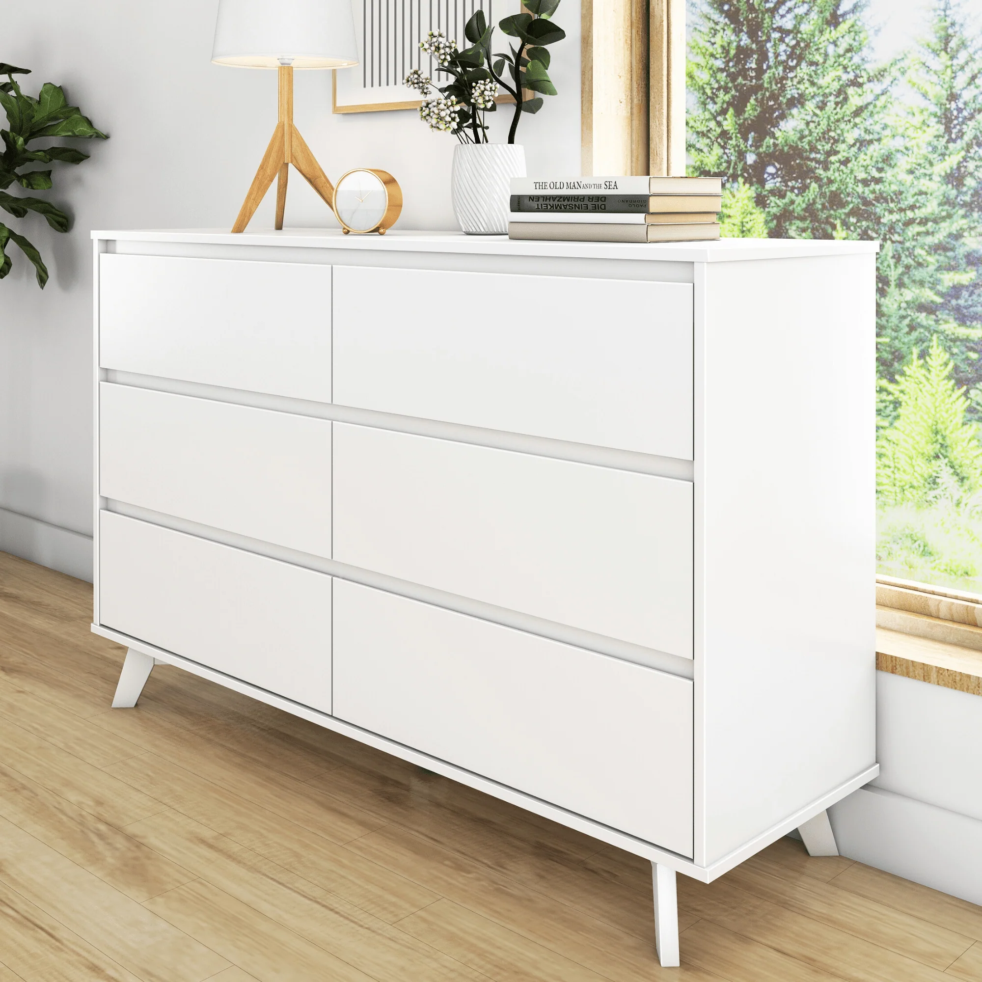 Scandinavian 6-Drawer Dresser - Image 7