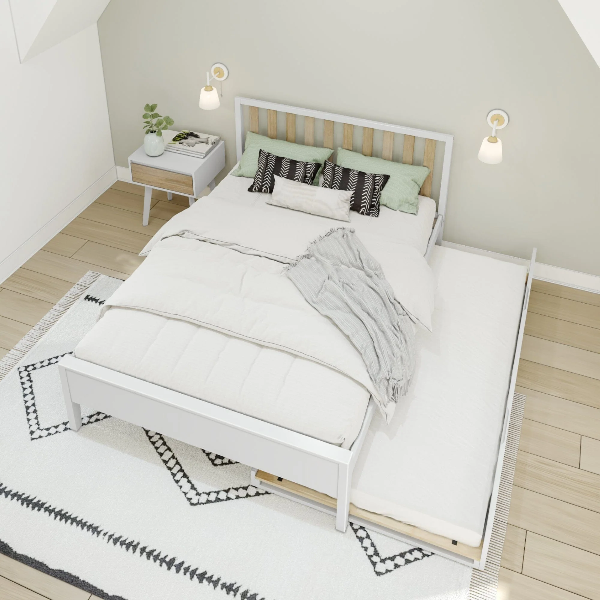 Scandinavian Full Bed With Trundle - Image 21