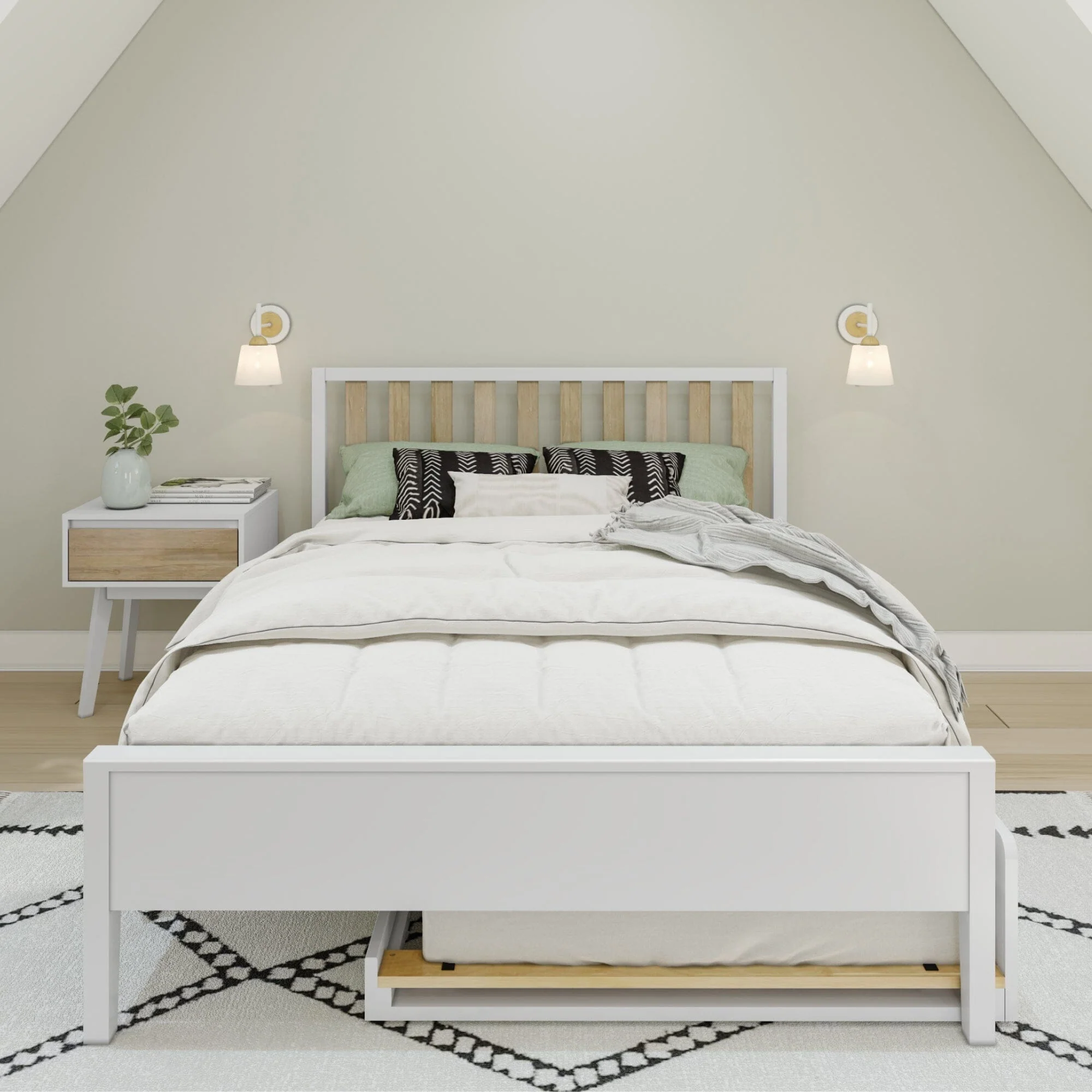 Scandinavian Full Bed With Trundle - Image 5