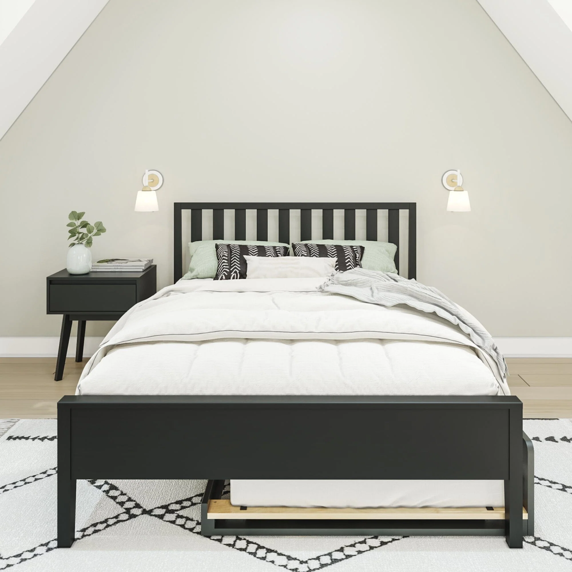 Scandinavian Full Bed With Trundle - Image 8