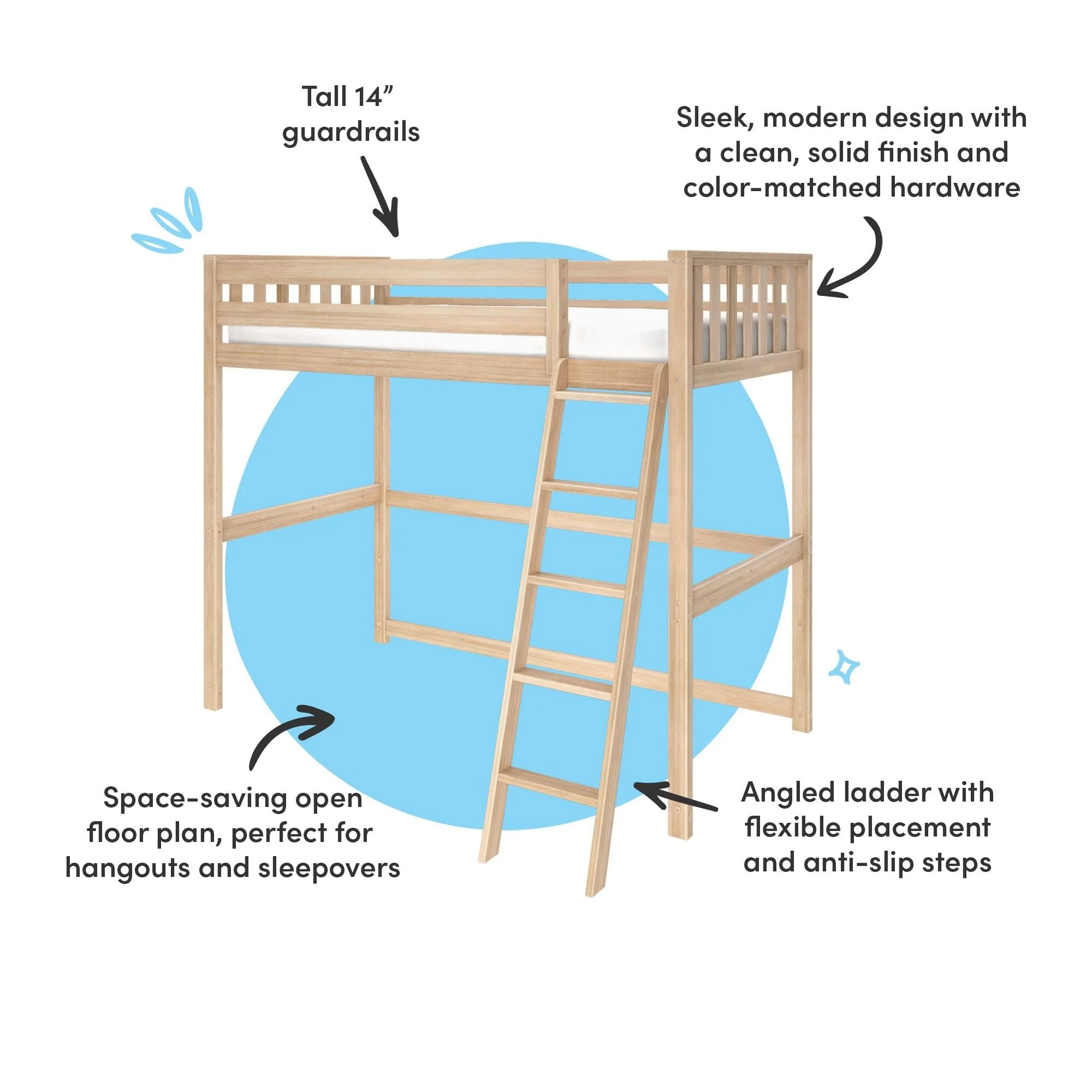 Scandinavian Twin Loft Bed - Image 13