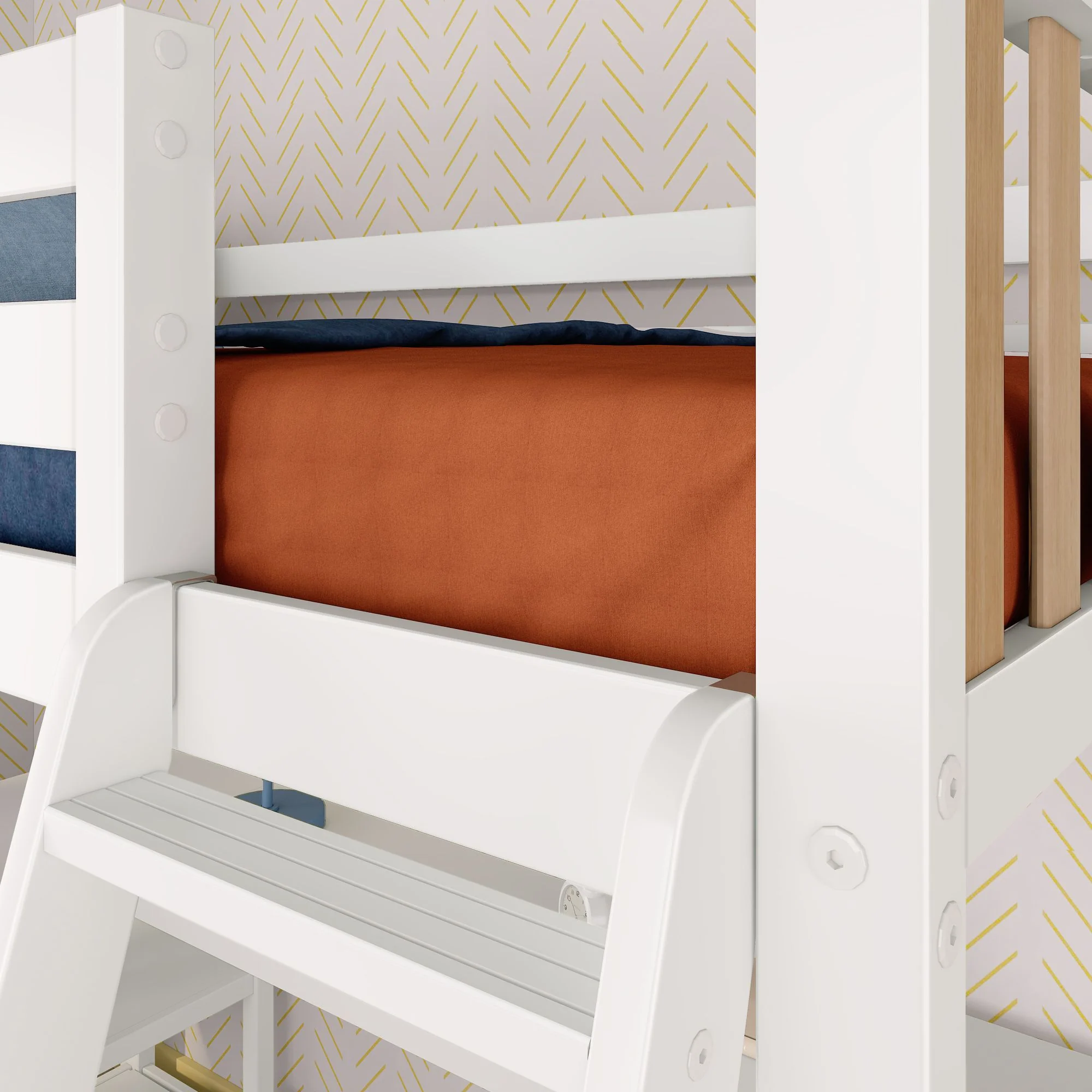 Scandinavian Twin Loft Bed With Wraparound Desk & Shelves - Image 10
