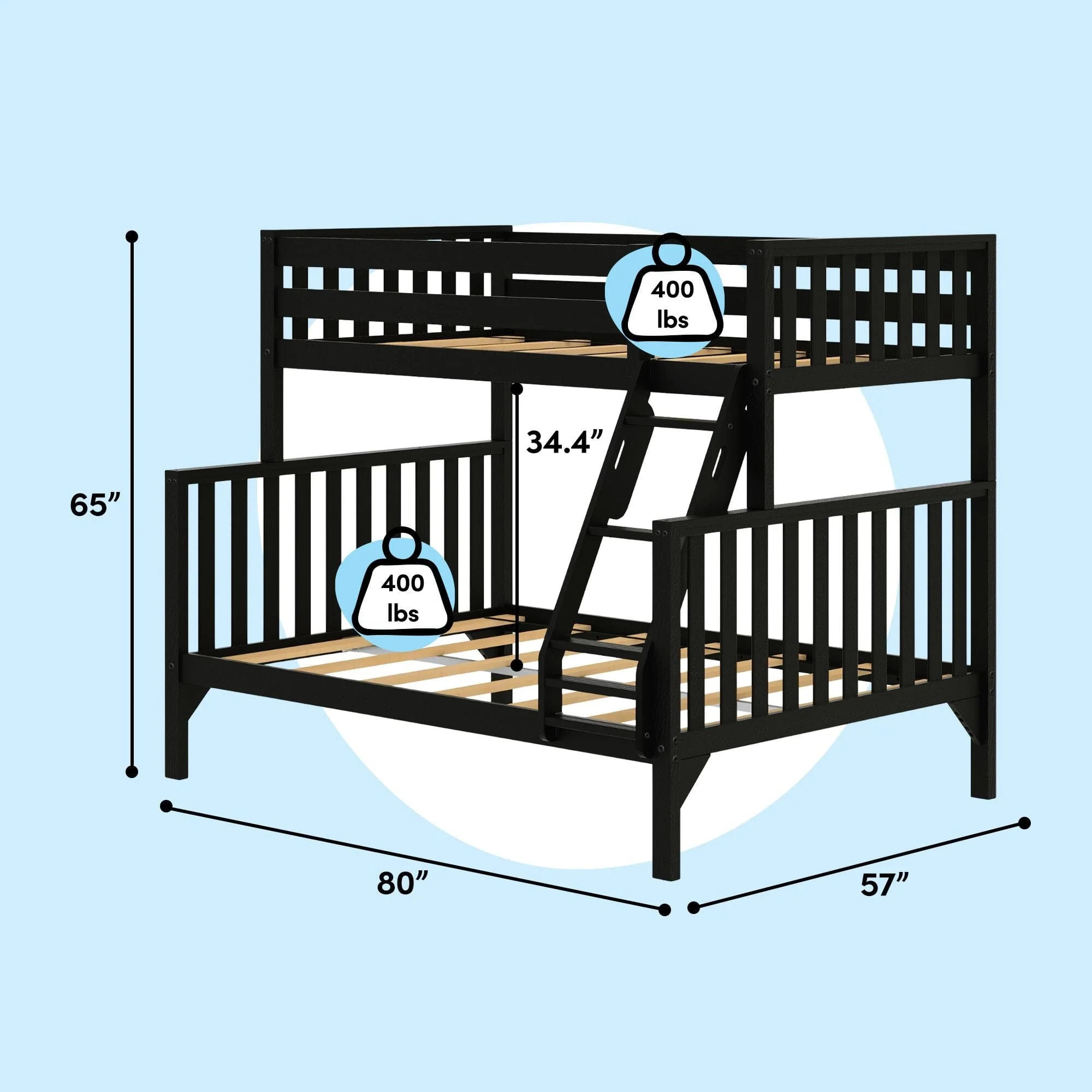 Scandinavian Twin Over Full Bunk Bed - Image 28