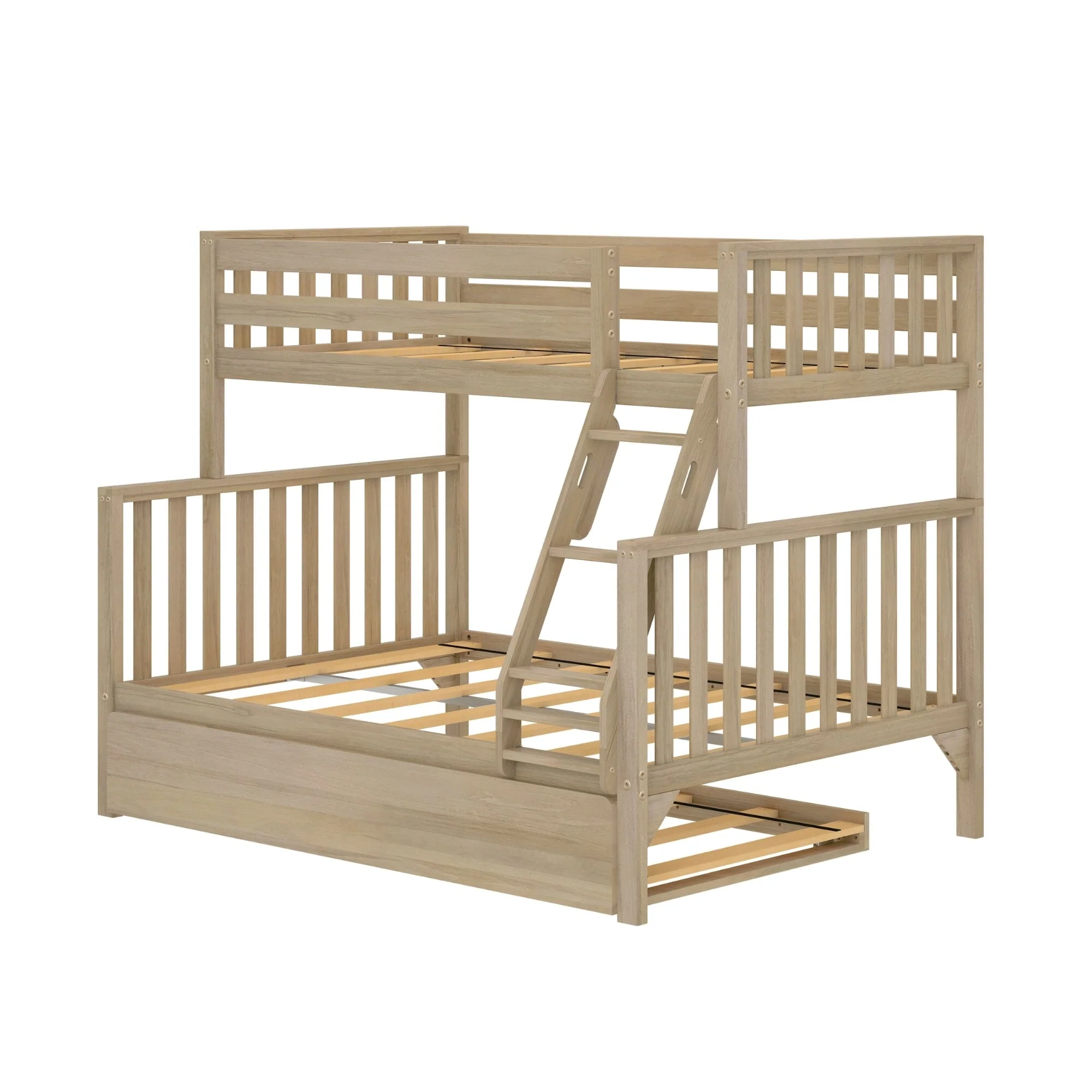 Scandinavian Twin Over Full Bunk Bed With Trundle - Image 10