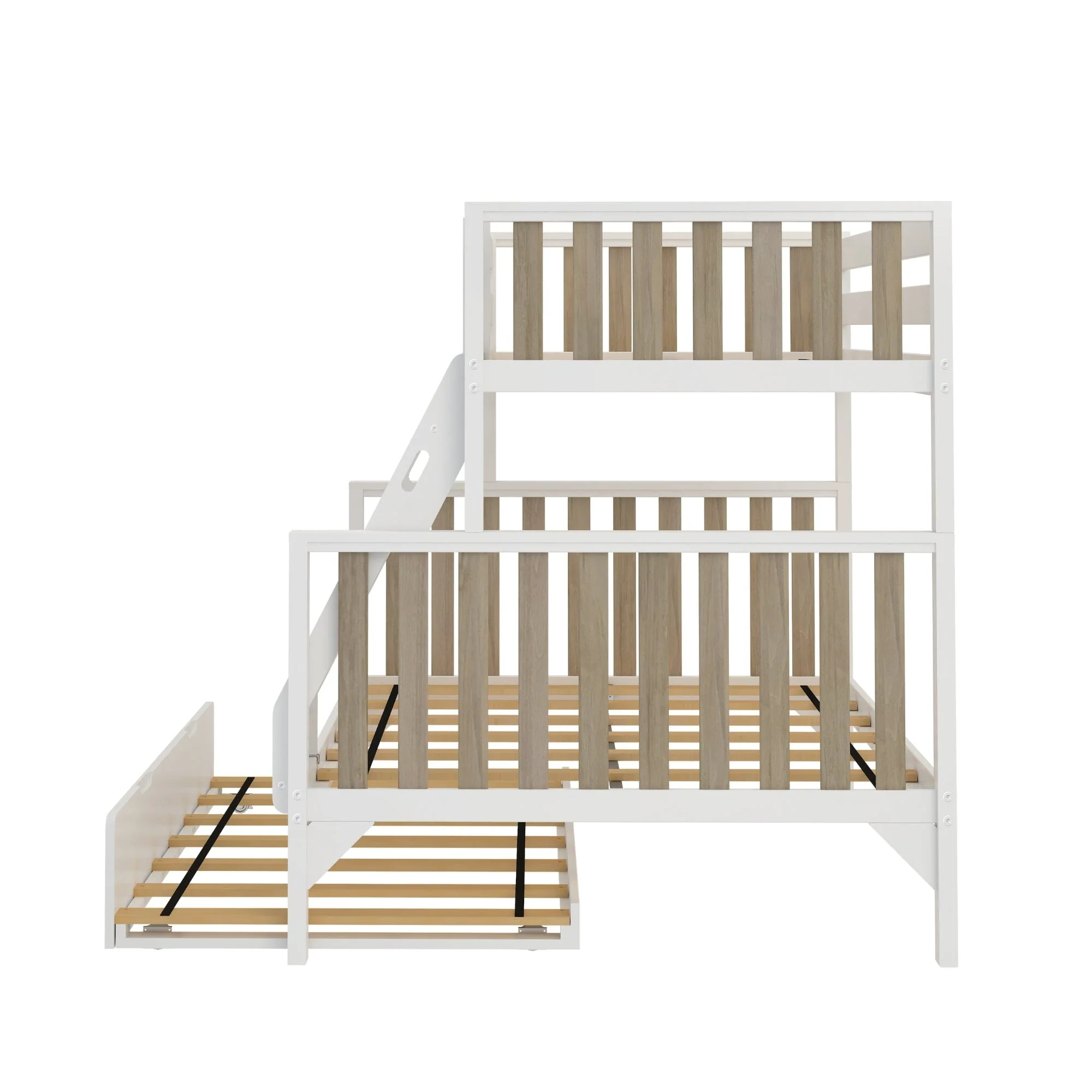Scandinavian Twin Over Full Bunk Bed With Trundle - Image 13