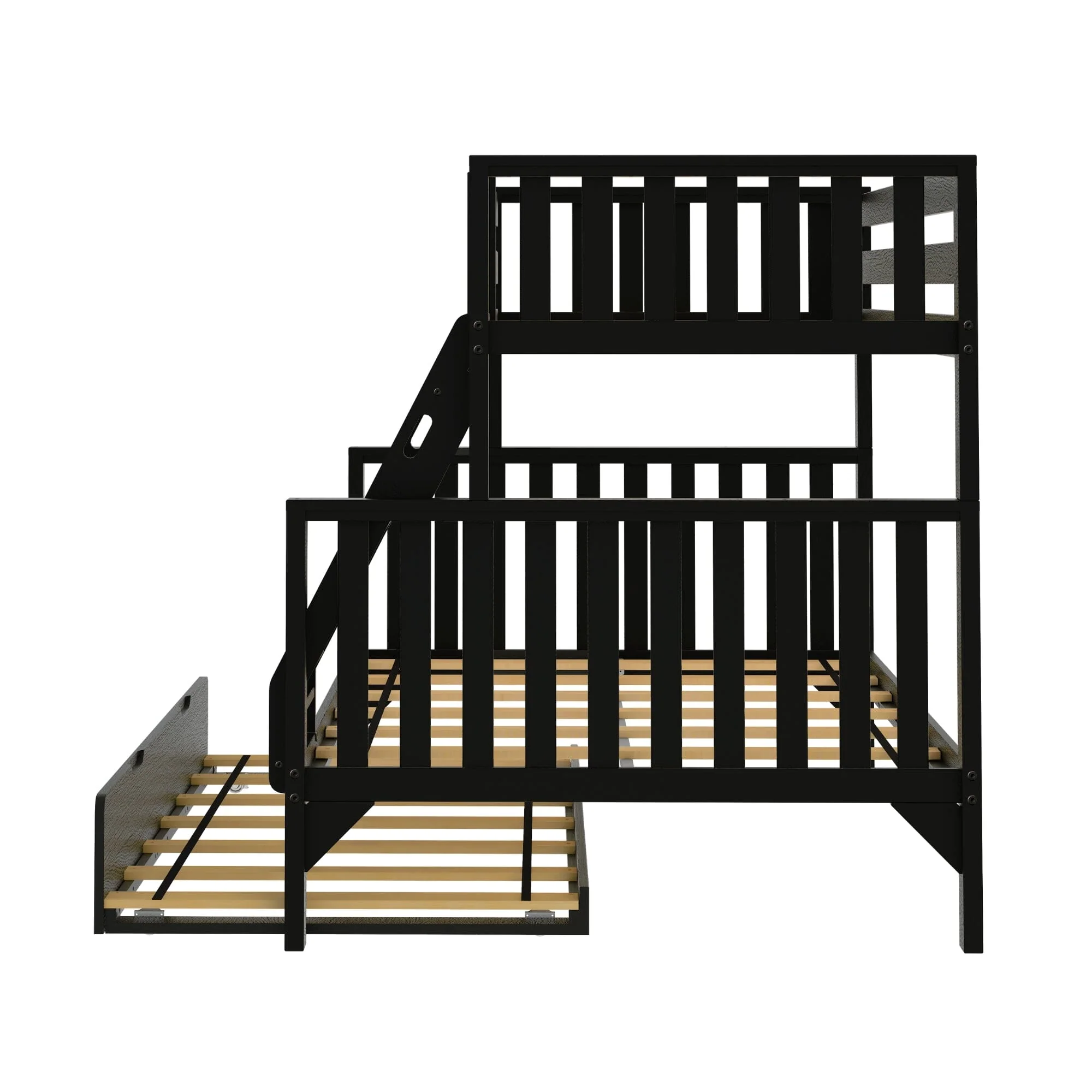 Scandinavian Twin Over Full Bunk Bed With Trundle - Image 15