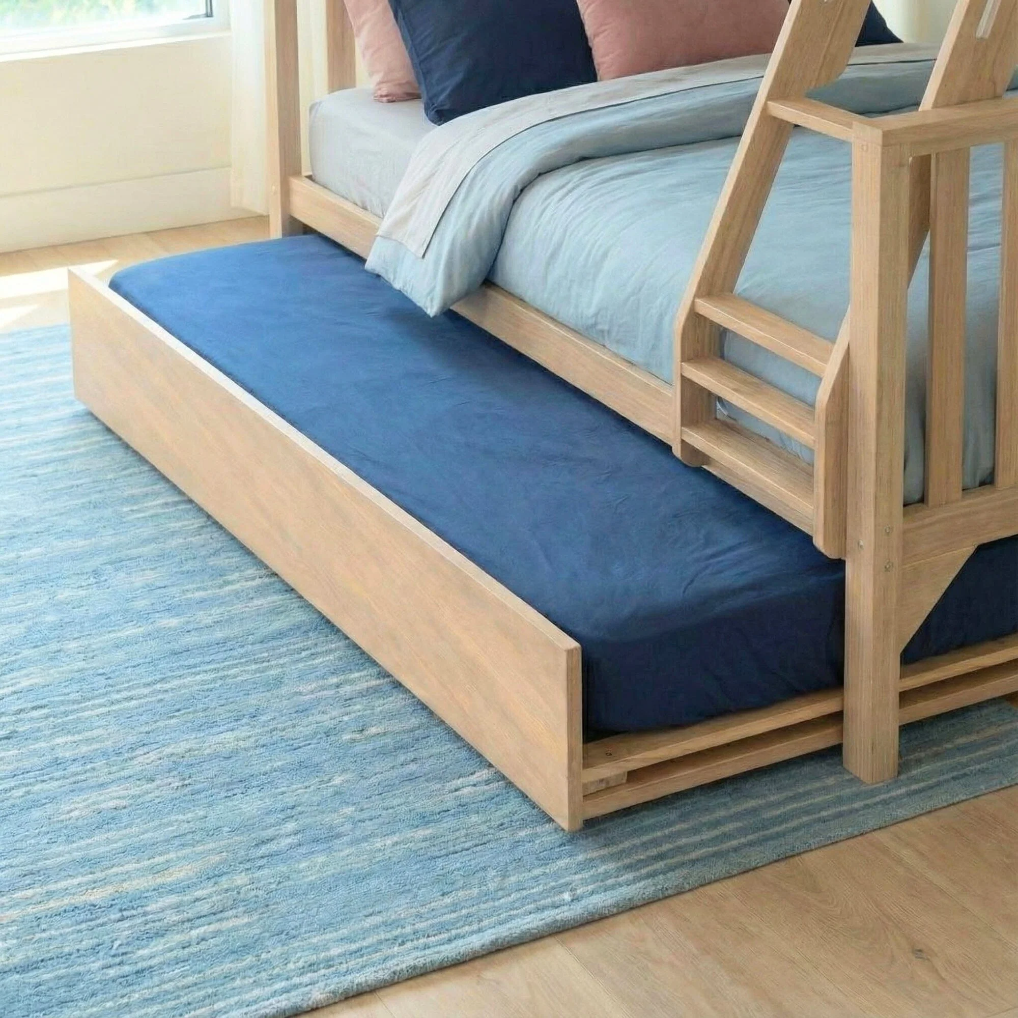 Scandinavian Twin Over Full Bunk Bed With Trundle - Image 18