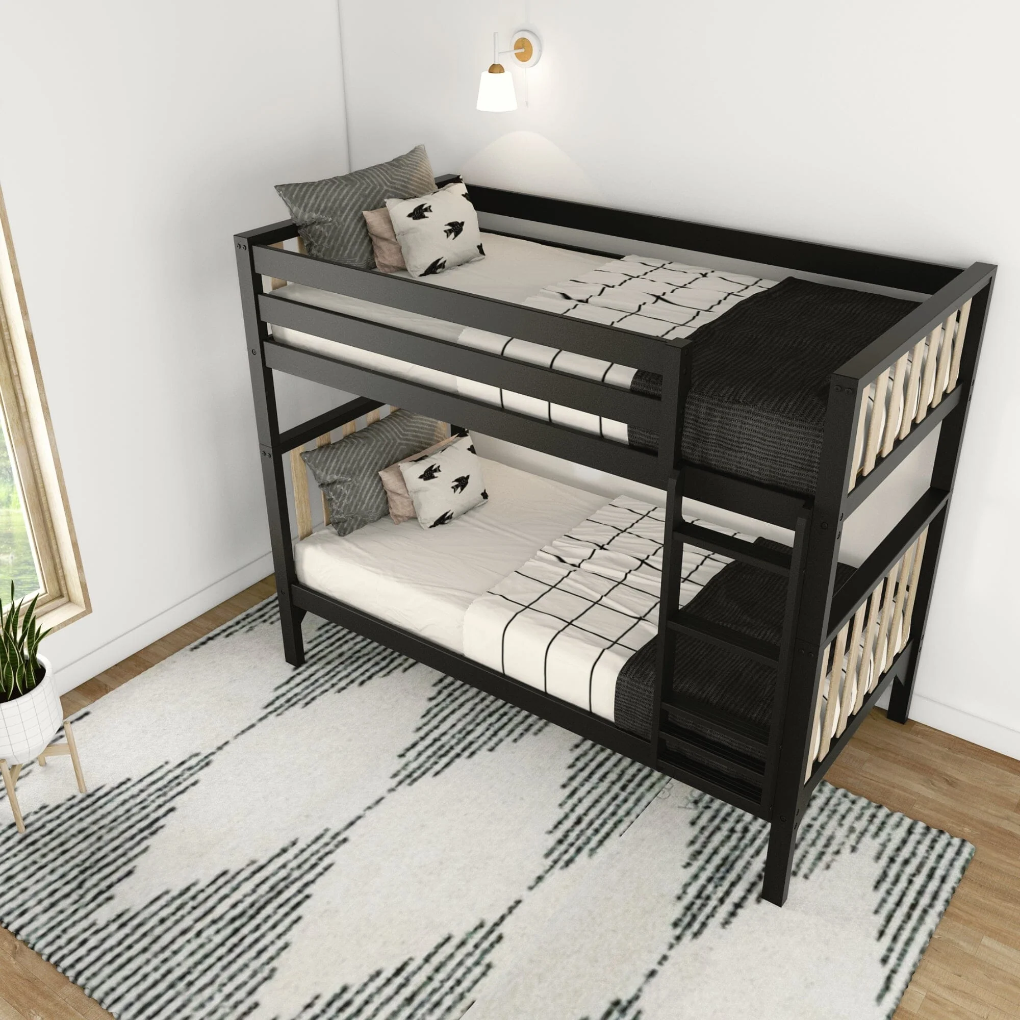 Scandinavian Twin Over Twin Bunk Bed - Image 24