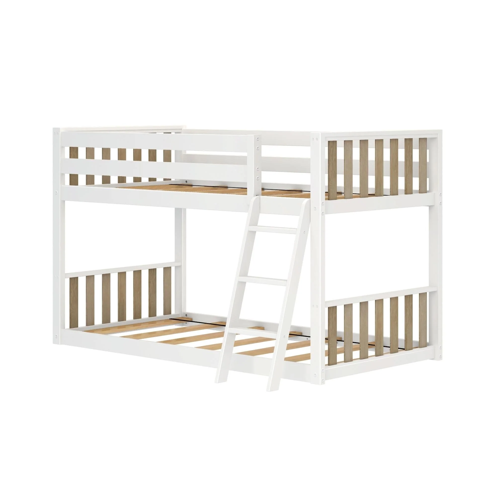 Scandinavian Twin Over Twin Low Bunk Bed - Image 10