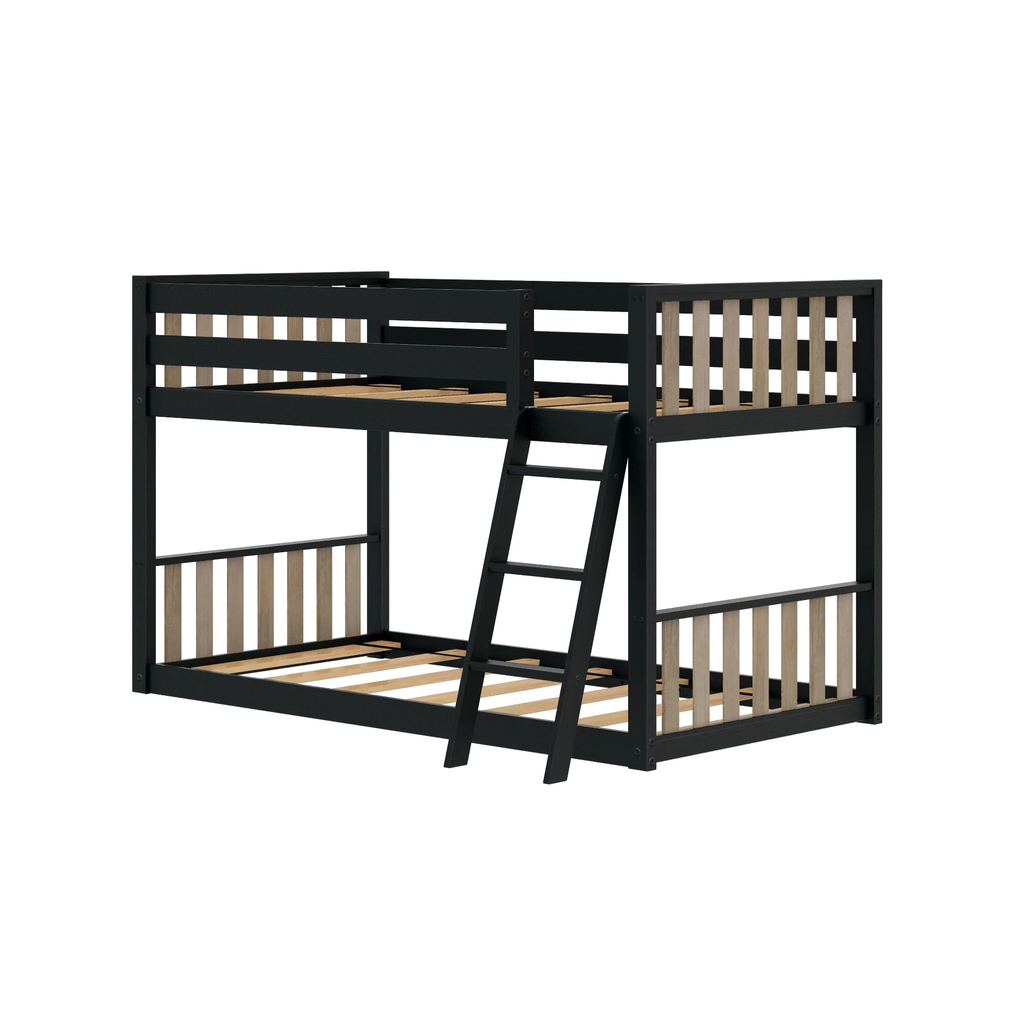 Scandinavian Twin Over Twin Low Bunk Bed - Image 12