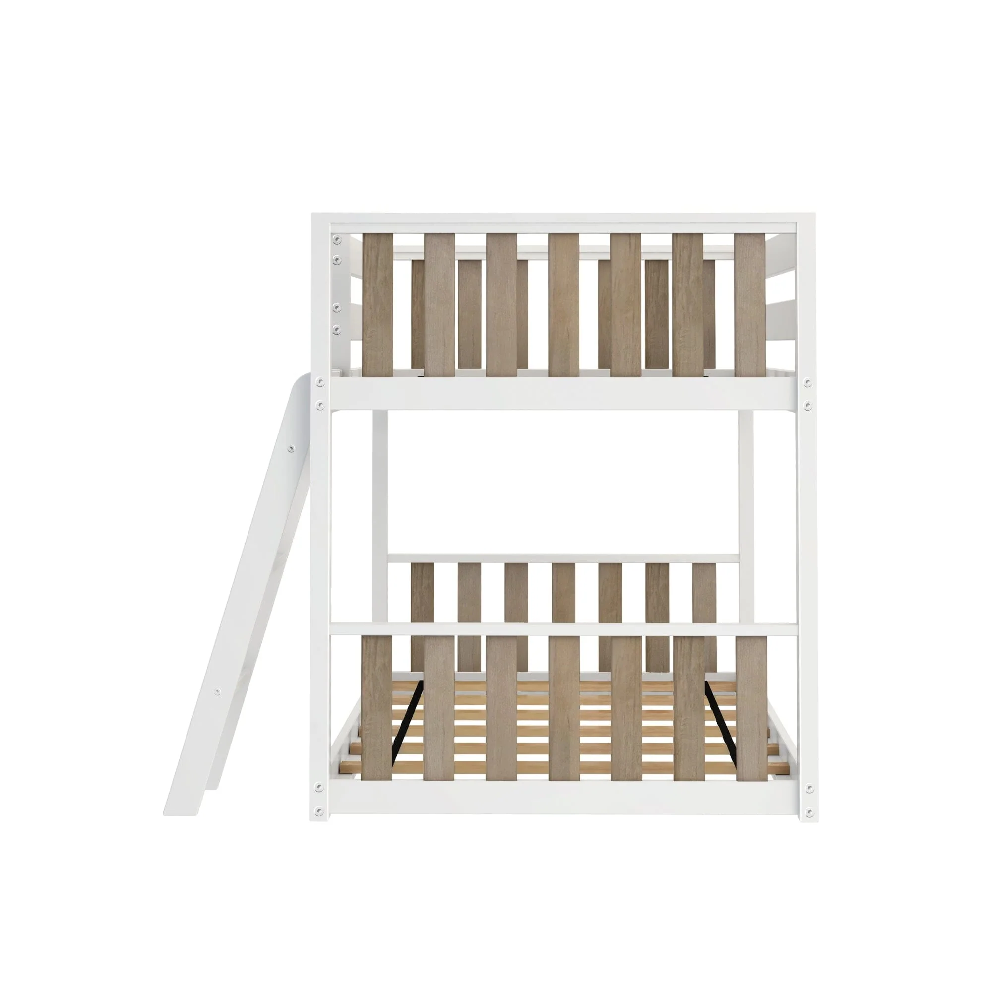 Scandinavian Twin Over Twin Low Bunk Bed - Image 13