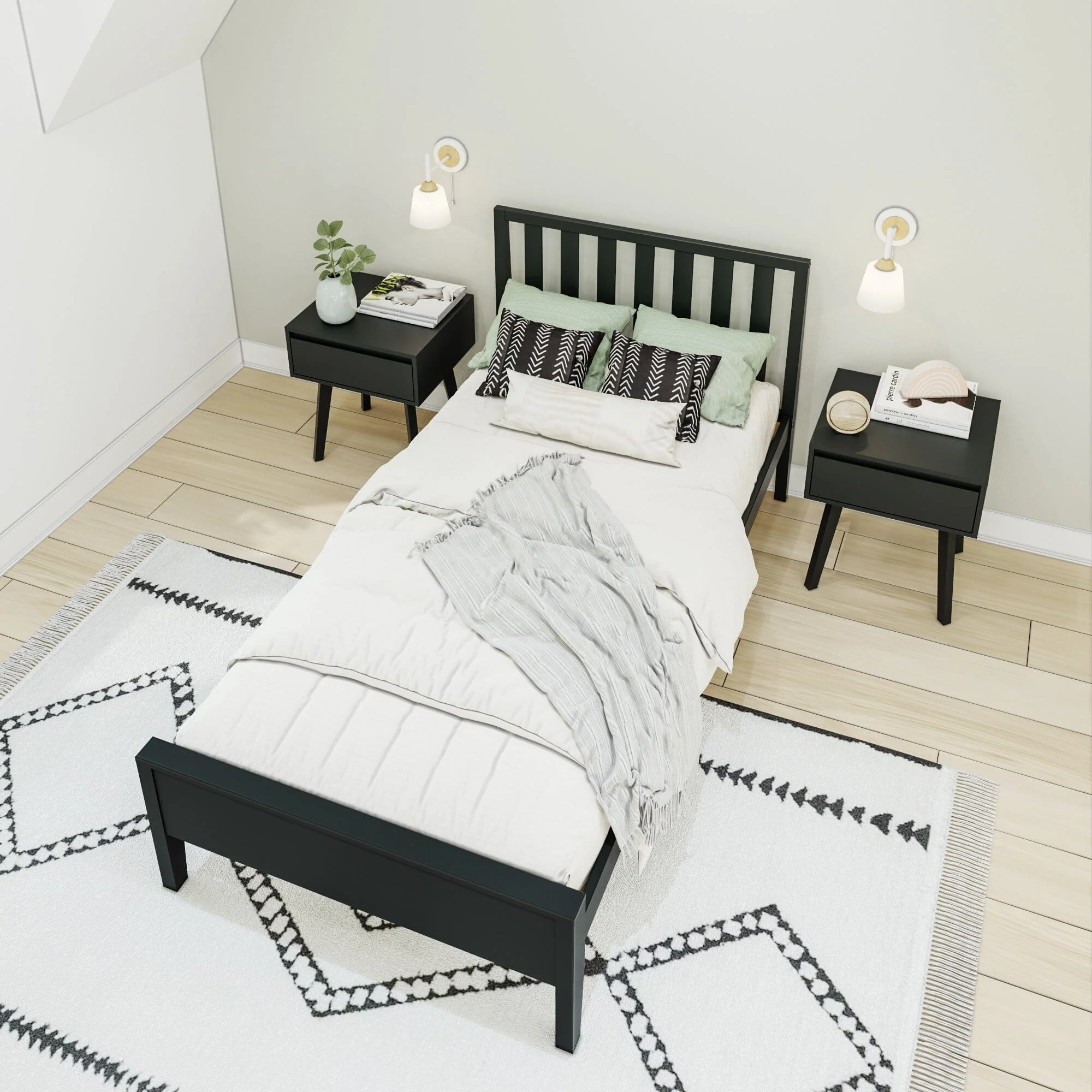 Scandinavian Twin Bed - Image 21