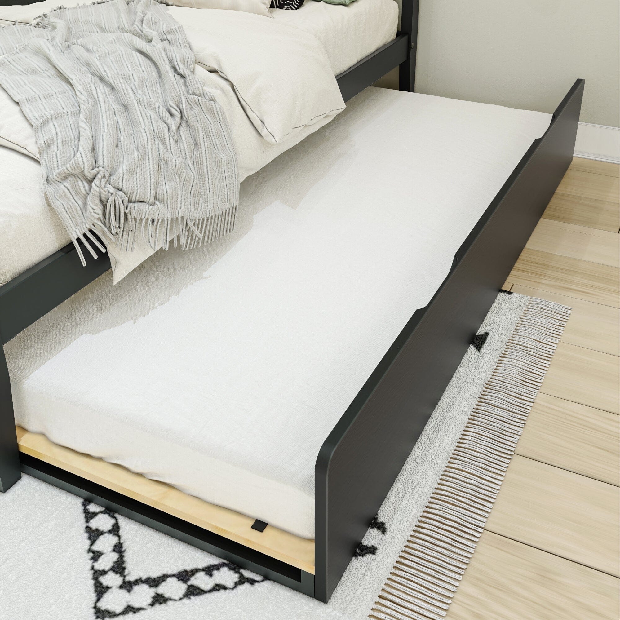 Scandinavian Twin Bed With Trundle - Image 20