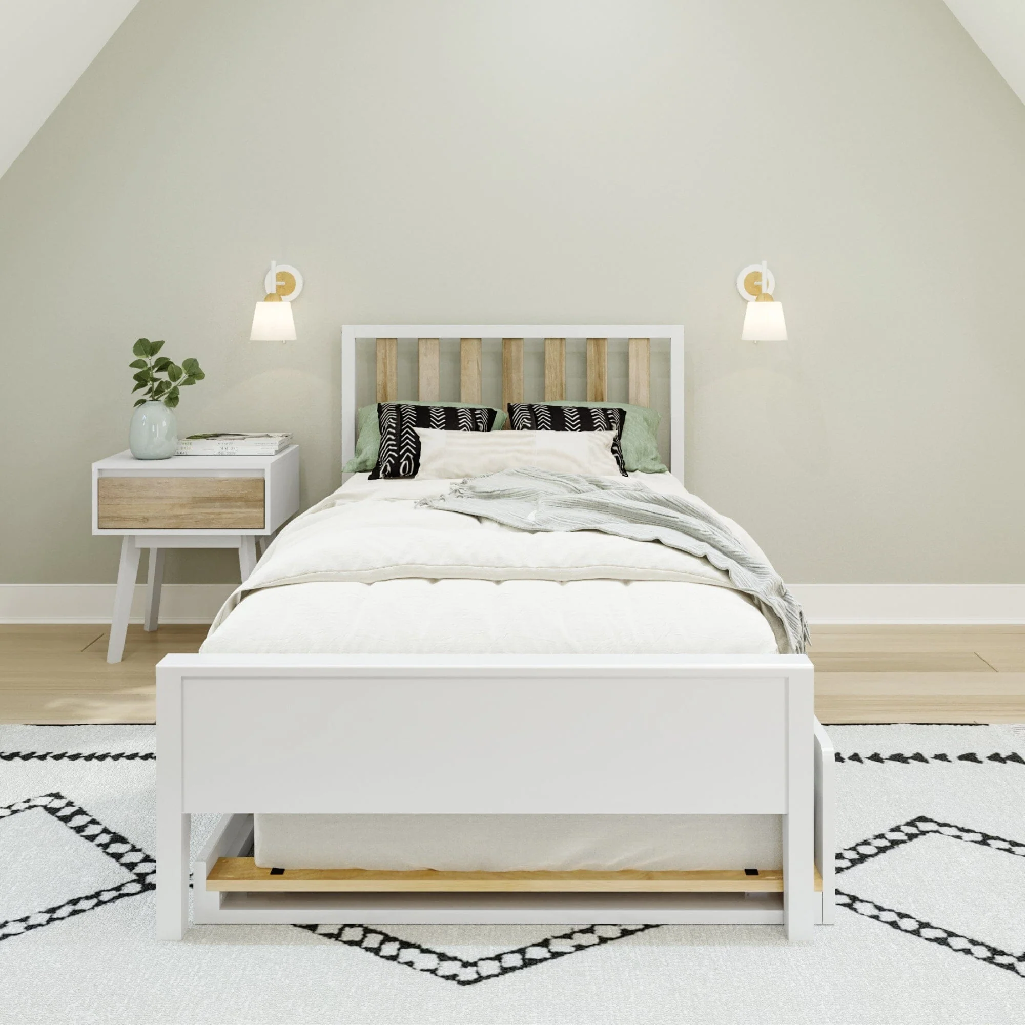 Scandinavian Twin Bed With Trundle - Image 5