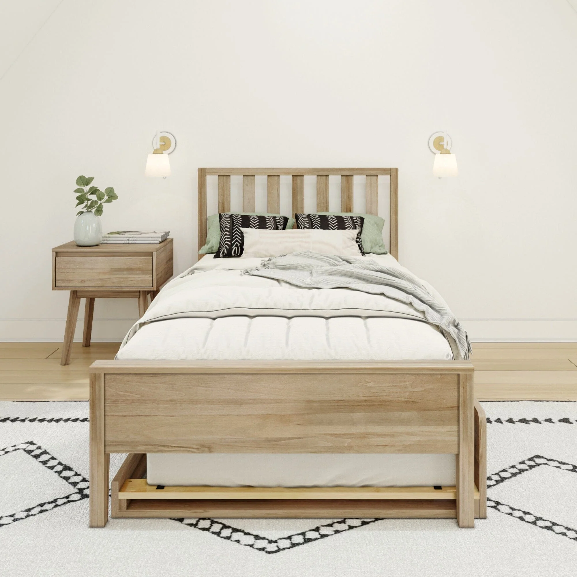 Scandinavian Twin Bed With Trundle - Image 7