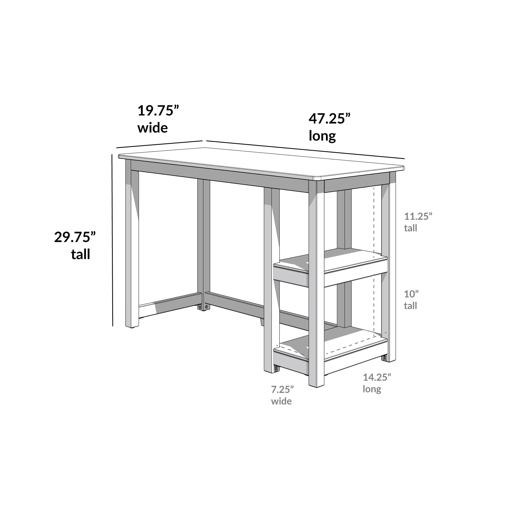 Desk with Shelves - Image 44