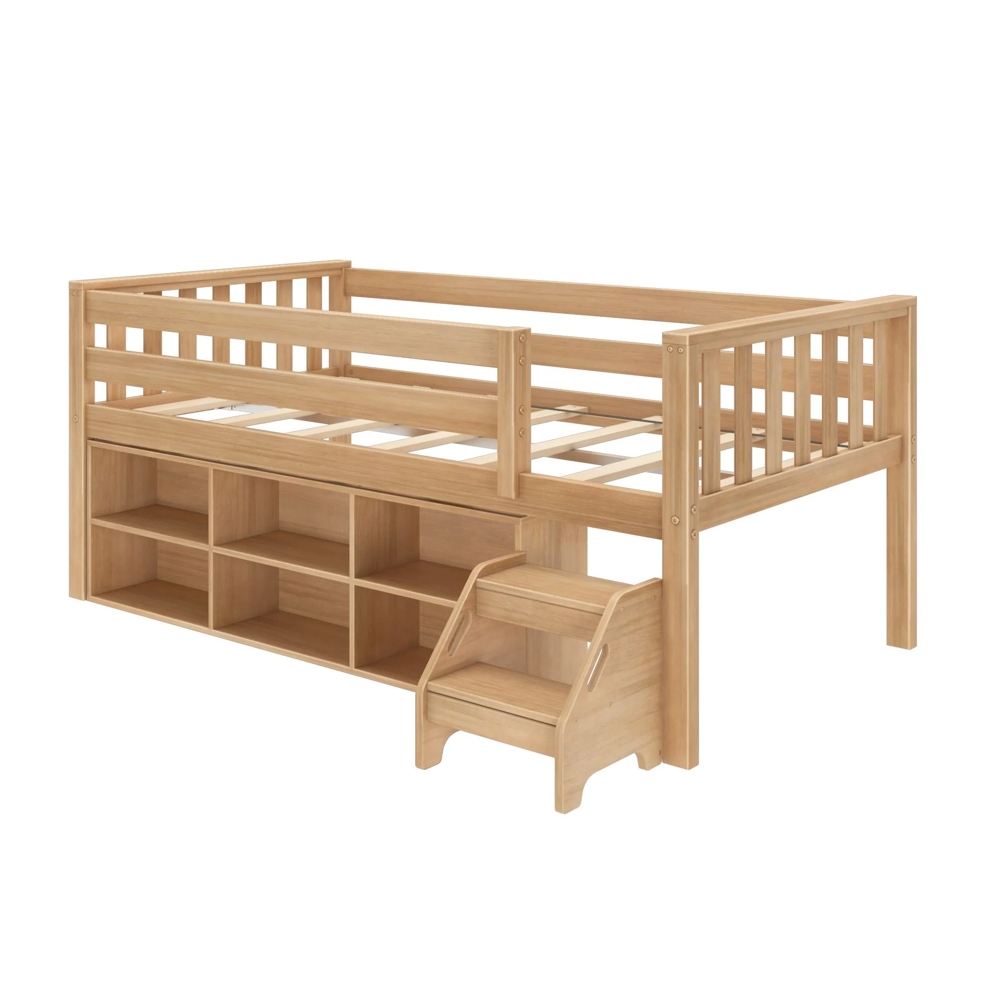 Soren Twin Ultra Low Loft Bed With Bookcase - Image 11