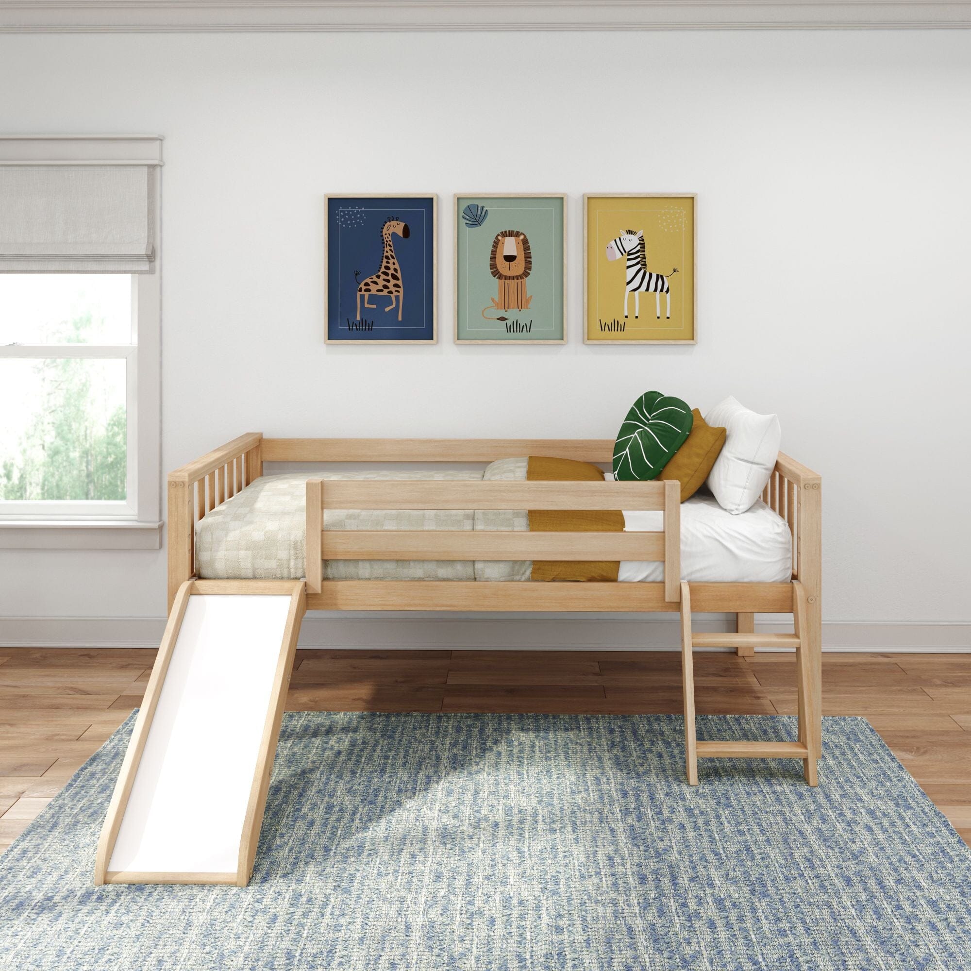 Soren Ultra Low Loft Bed With Slide - Image 4
