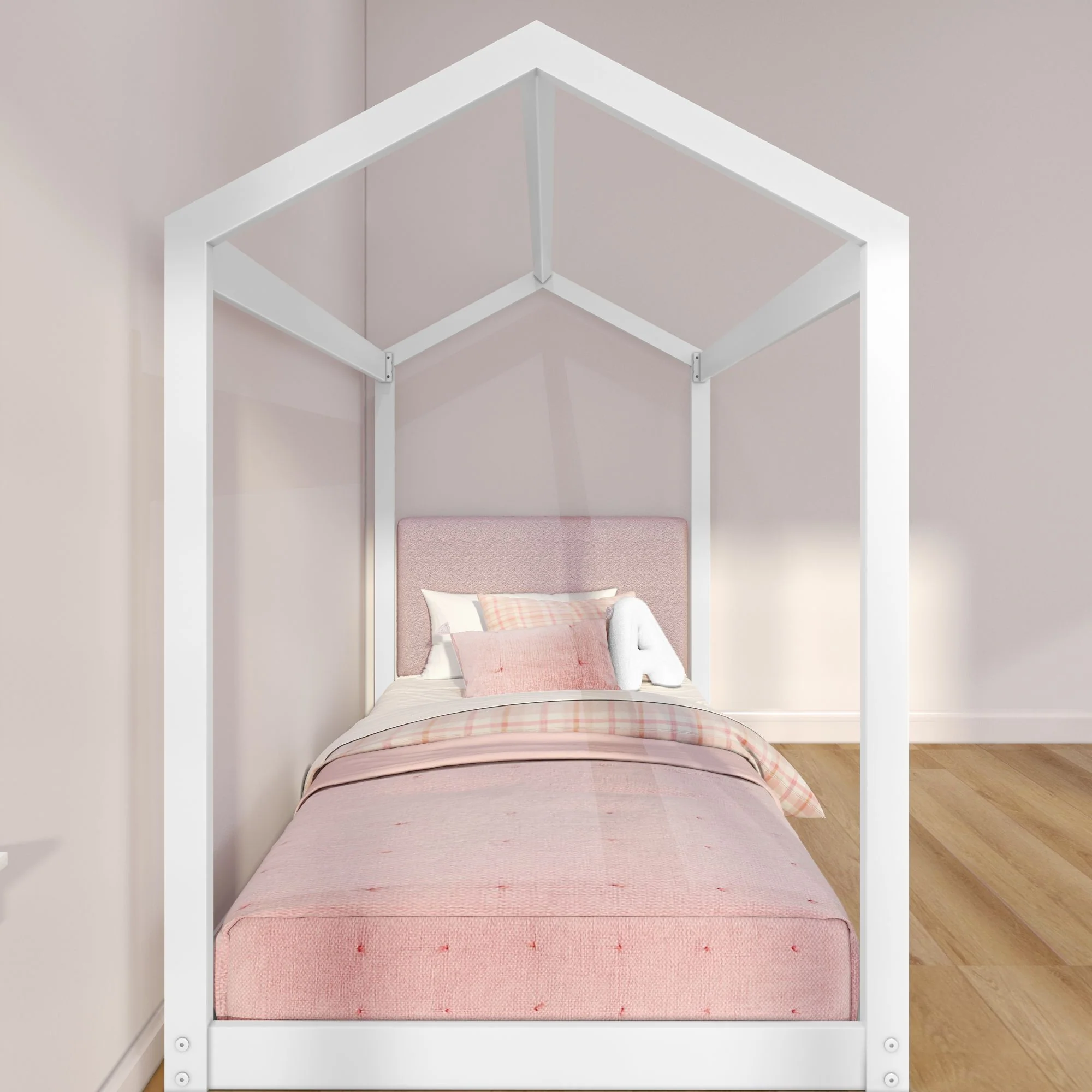 Twin House Bed With Floating Headboard - Image 14