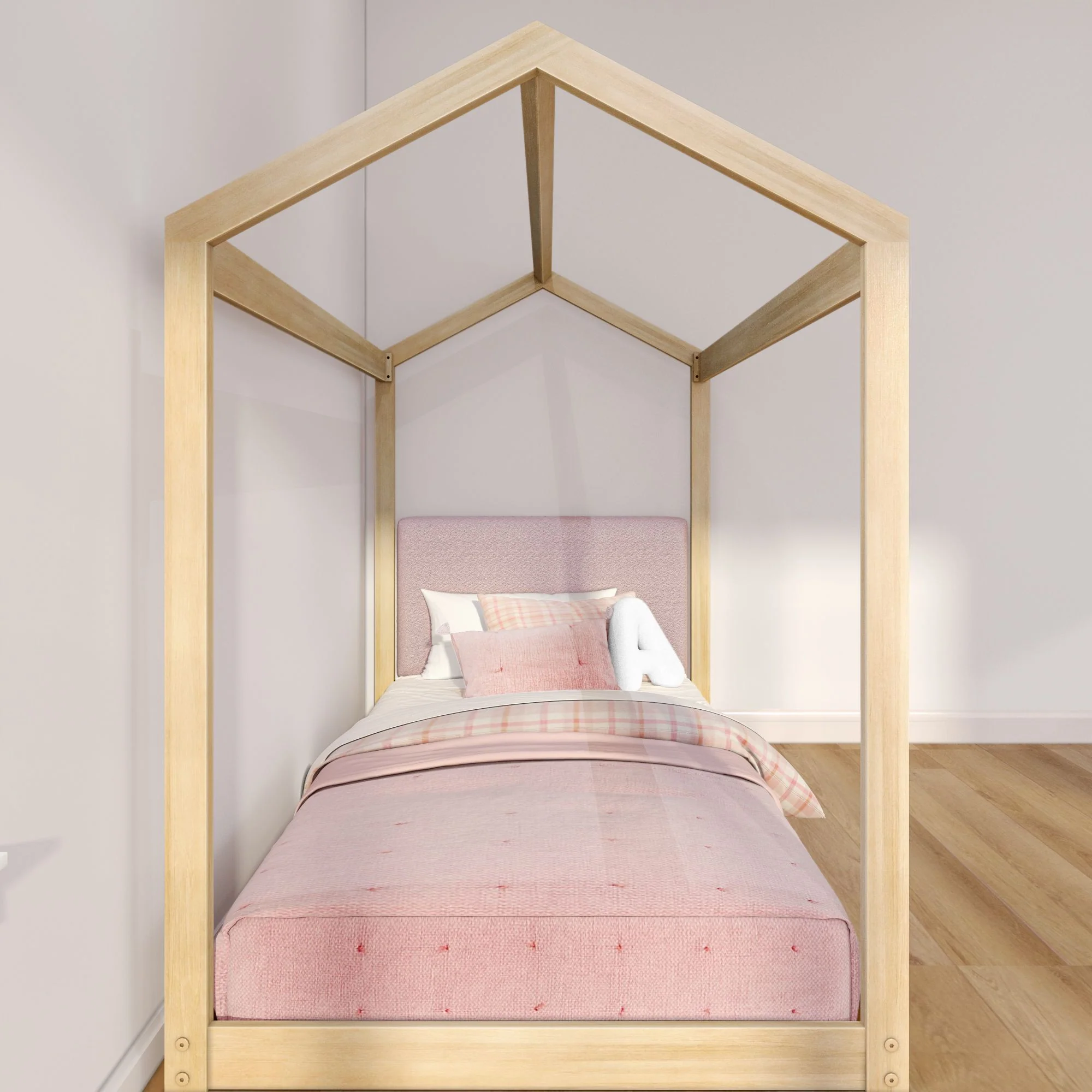Twin House Bed With Floating Headboard - Image 17