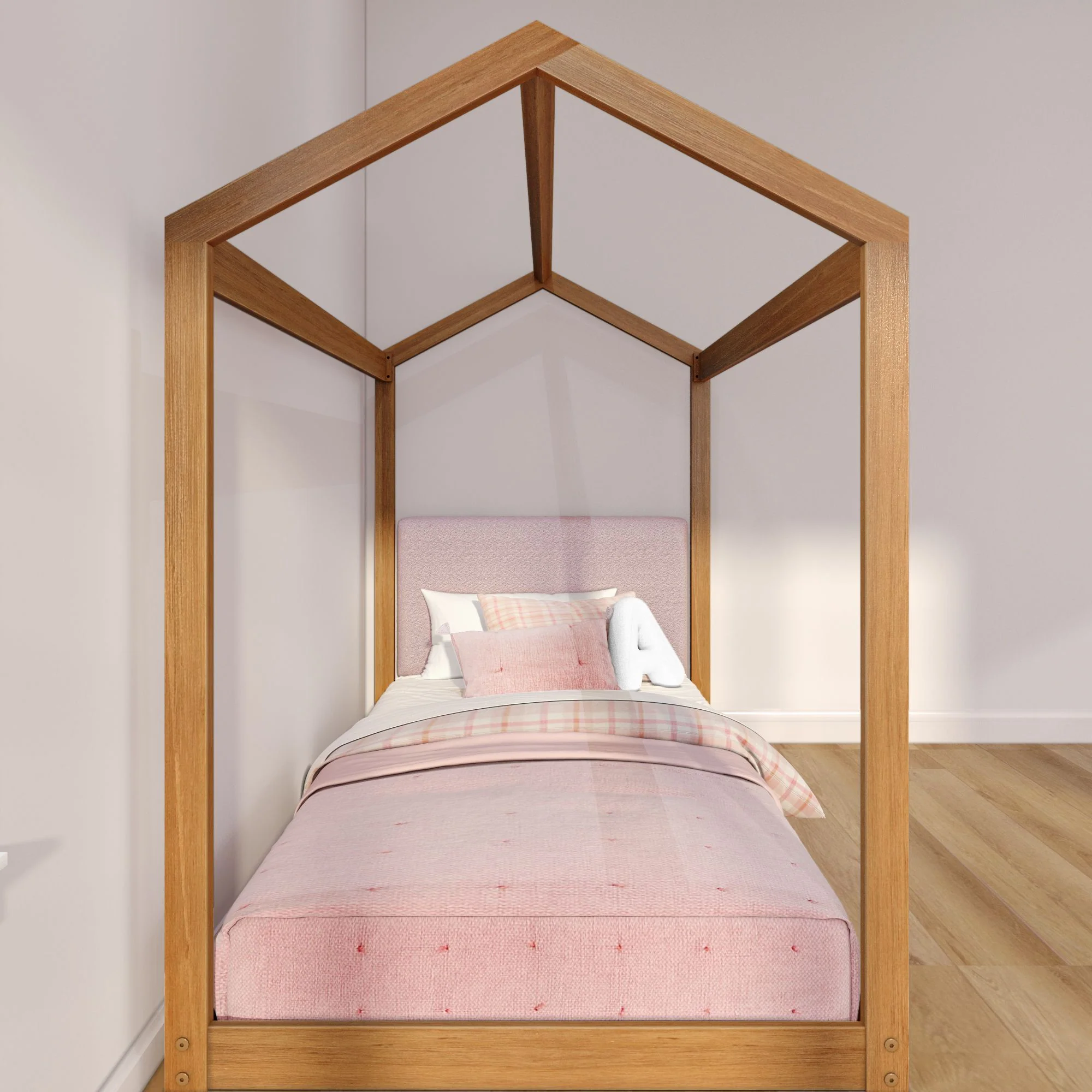 Twin House Bed With Floating Headboard - Image 22