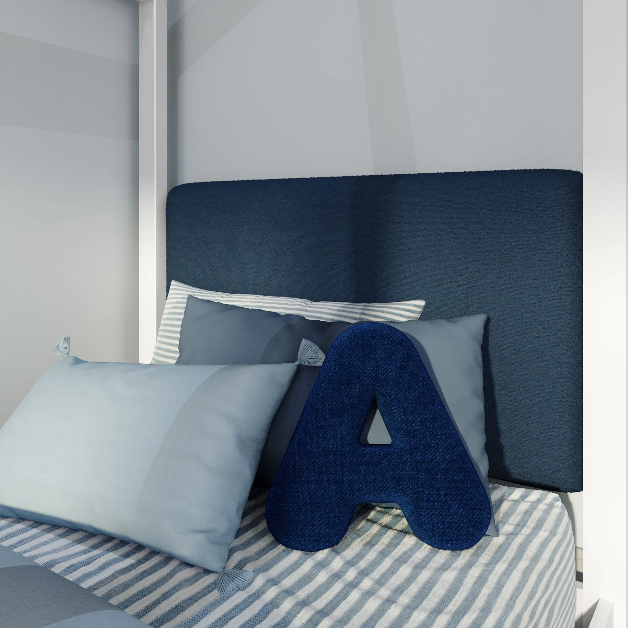 Twin House Bed With Floating Headboard - Image 75