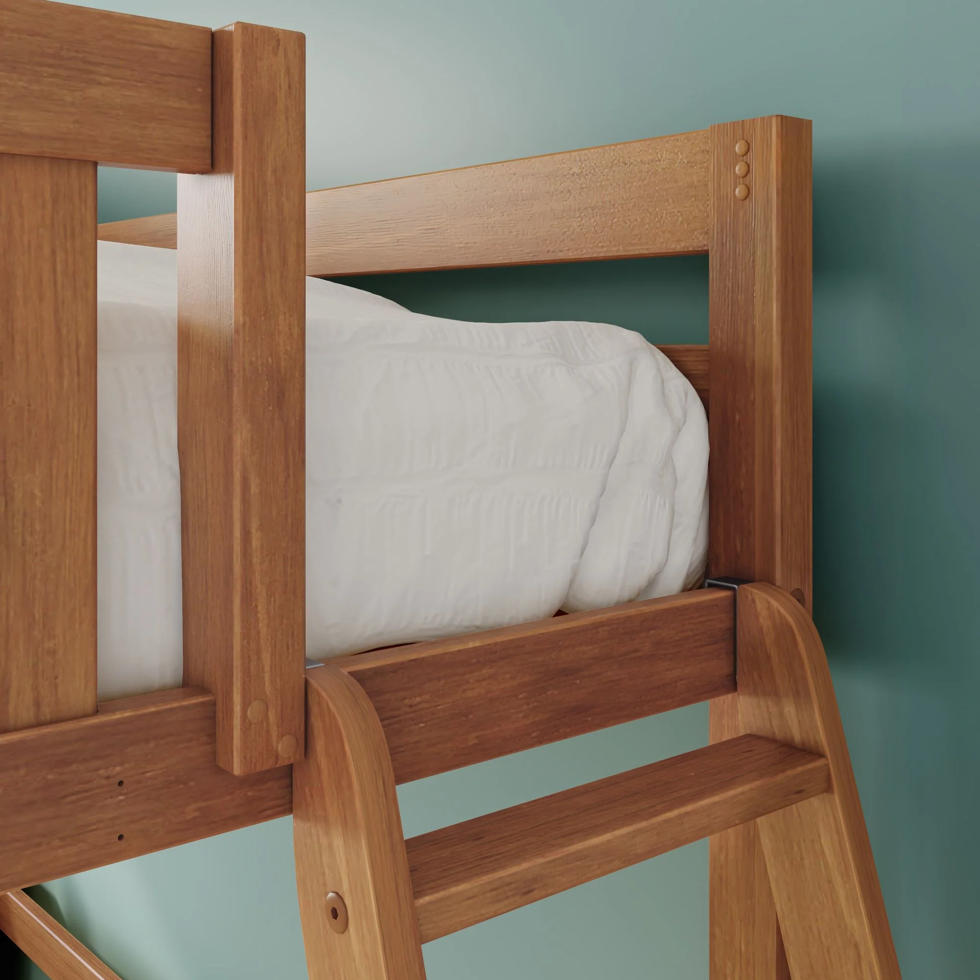 Twin Loft Bed With Desk & Ladder On End - Image 9
