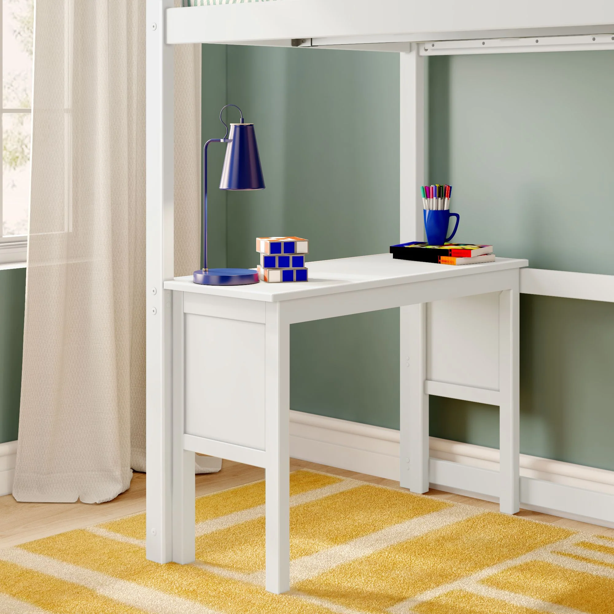 Twin Loft Bed With Desk & Stairs - Image 14