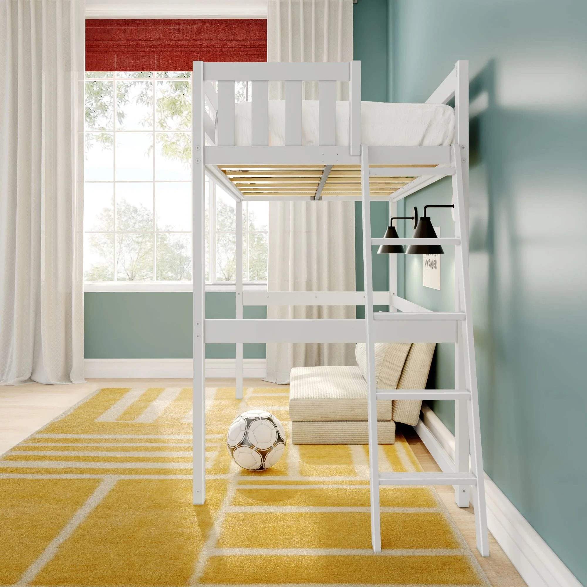 Twin Loft Bed With Ladder on End - Image 16